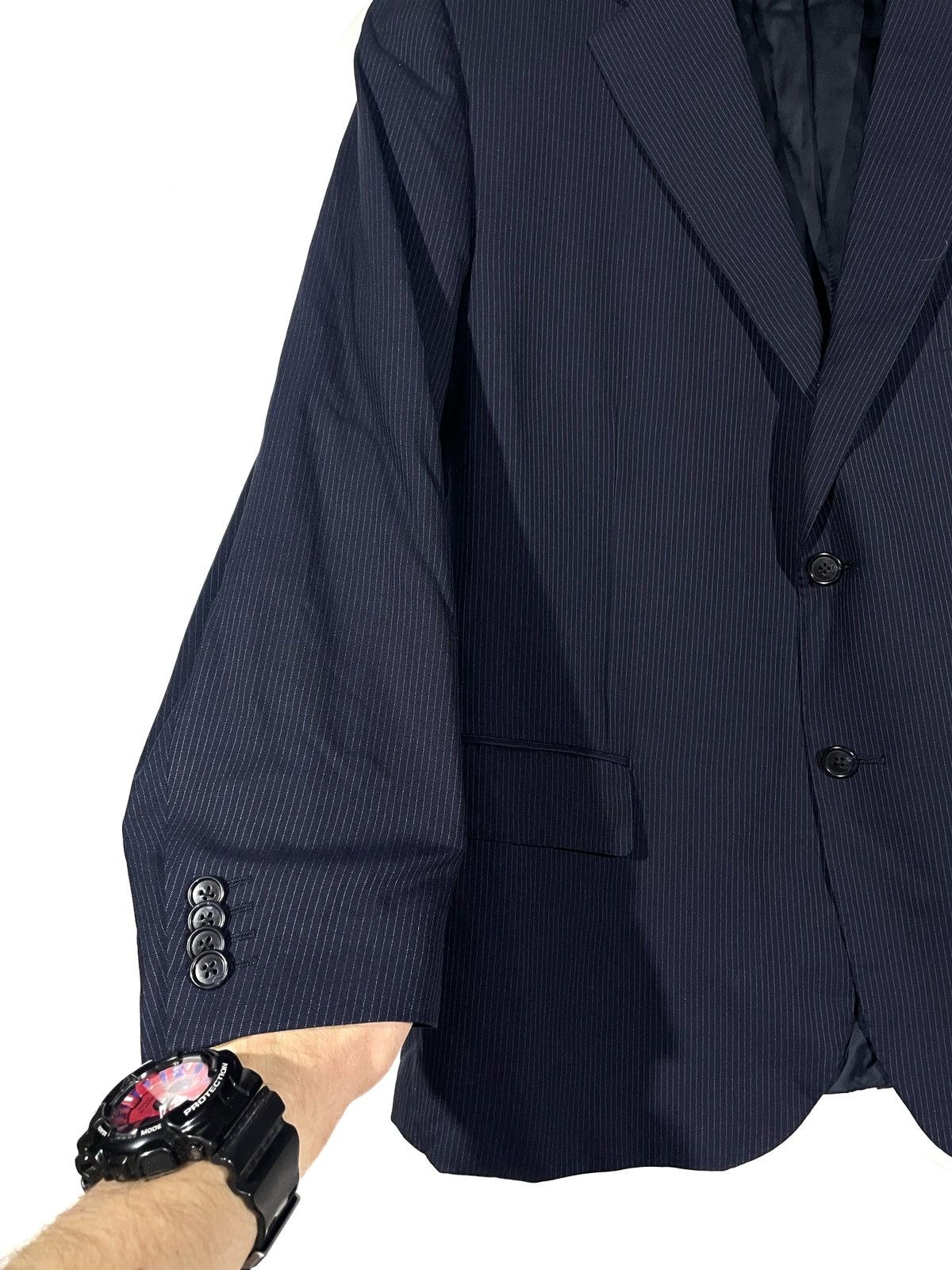 Corneliani Corneliani Blue Italy Wool Blazer Super 100s Merinos Size 52 Size 52R - 2 Thumbnail