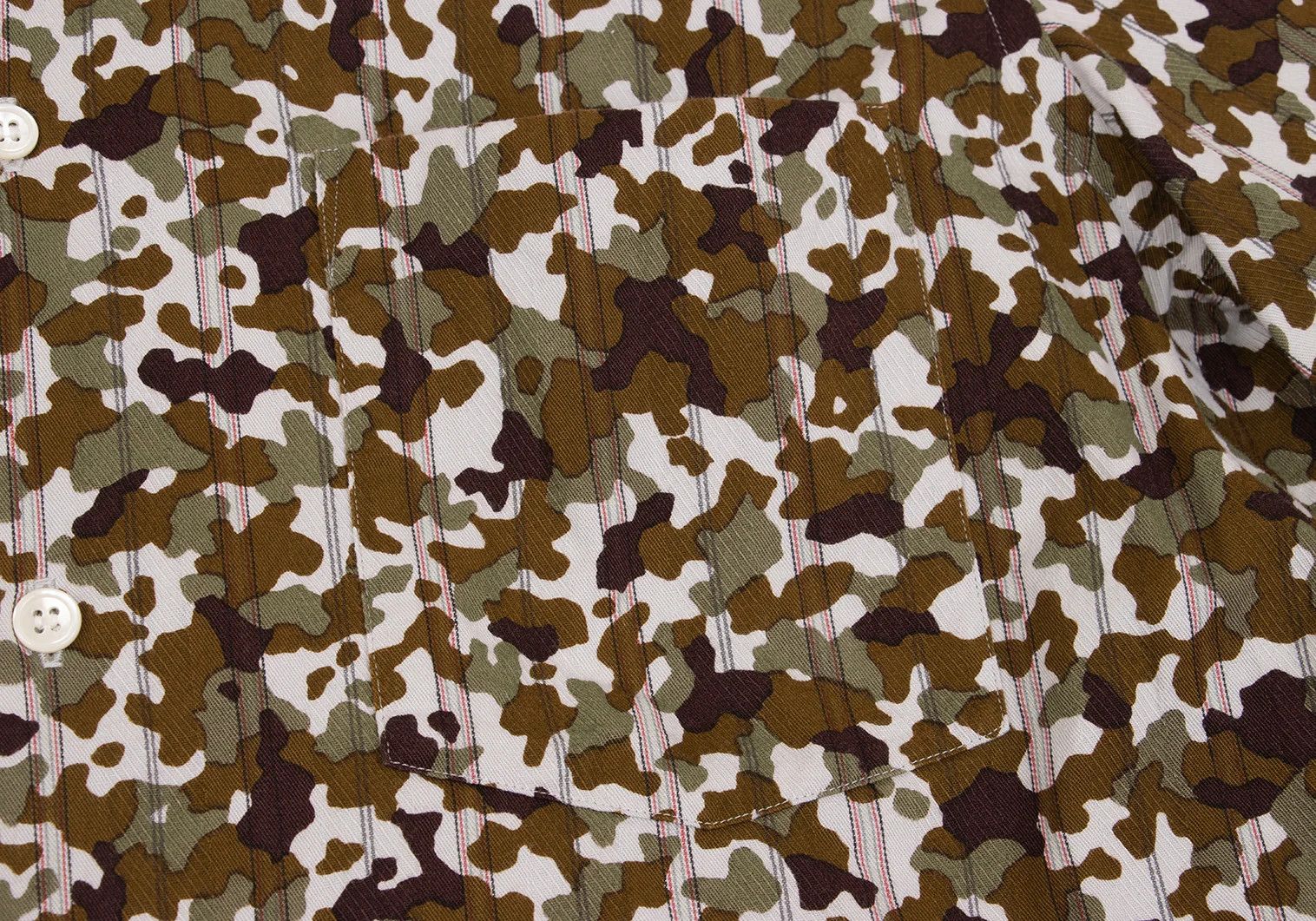 Comme des Garcons Homme Plus Camouflage Pattern Short Sleeve Shirt in Light Gray Khaki Size US M / EU 48-50 / 2 - 6 Thumbnail