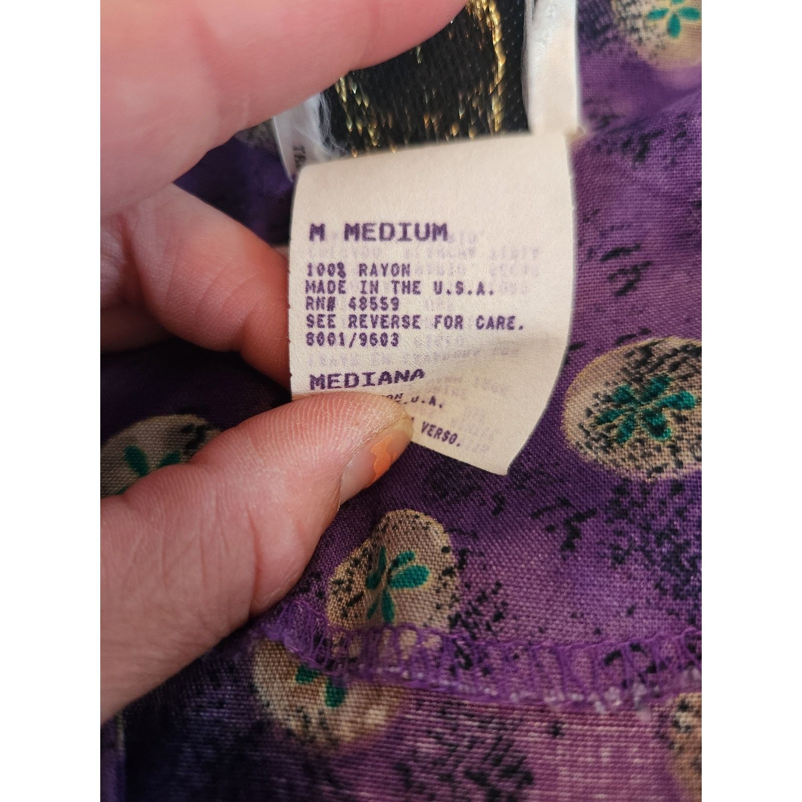 Bentley Vtg Bentley Boho Crop Top Purple Streetwear Size Medium USA Size M / US 6-8 / IT 42-44 - 5 Thumbnail