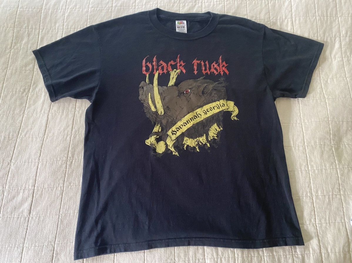 Band Tees × Vintage Black tusk t shirt size L Size US L / EU 52-54 / 3 - 1 Thumbnail