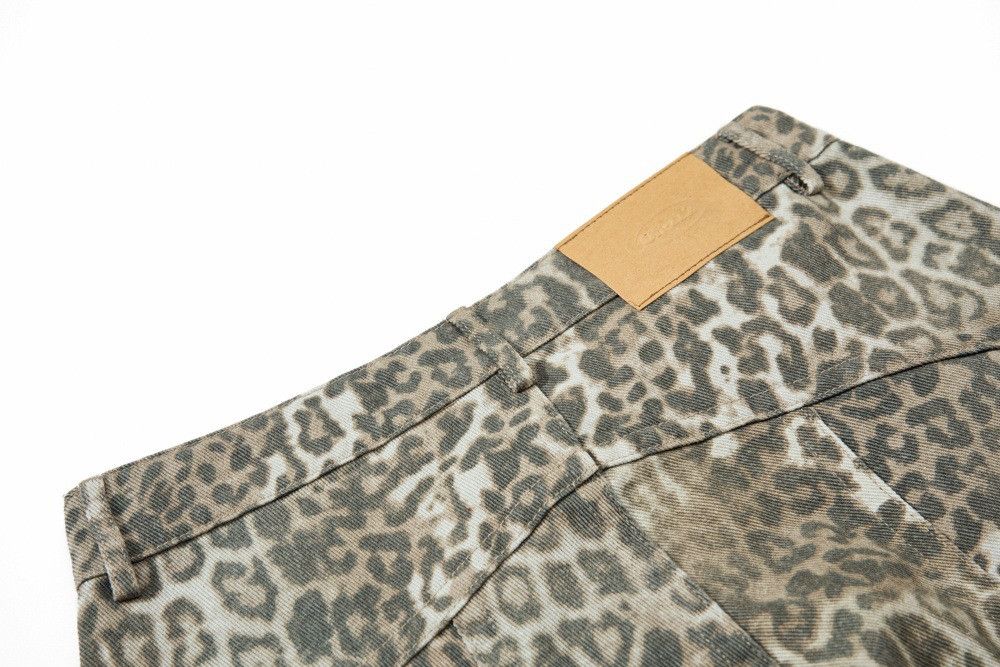 Vintage Retro men's punk distressed loose leopard curved trousers Size US 32 / EU 48 - 5 Thumbnail