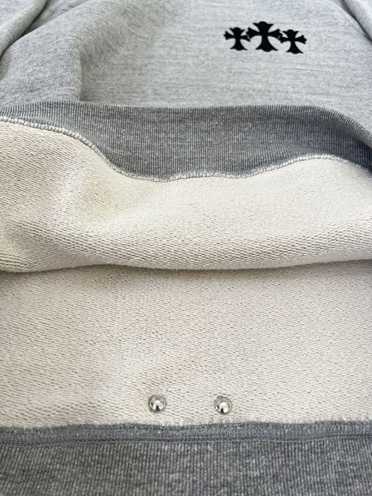 Chrome Hearts Chrome Hearts Triple Cross Grey Hoodie Size US L / EU 52-54 / 3 - 8 Thumbnail