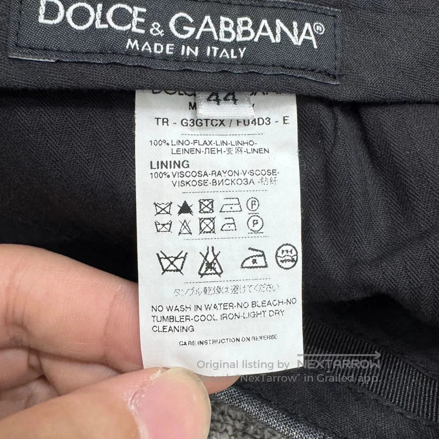 Dolce & Gabbana DG Linen Casual Pants. Size US 28 / EU 44 - 3 Thumbnail