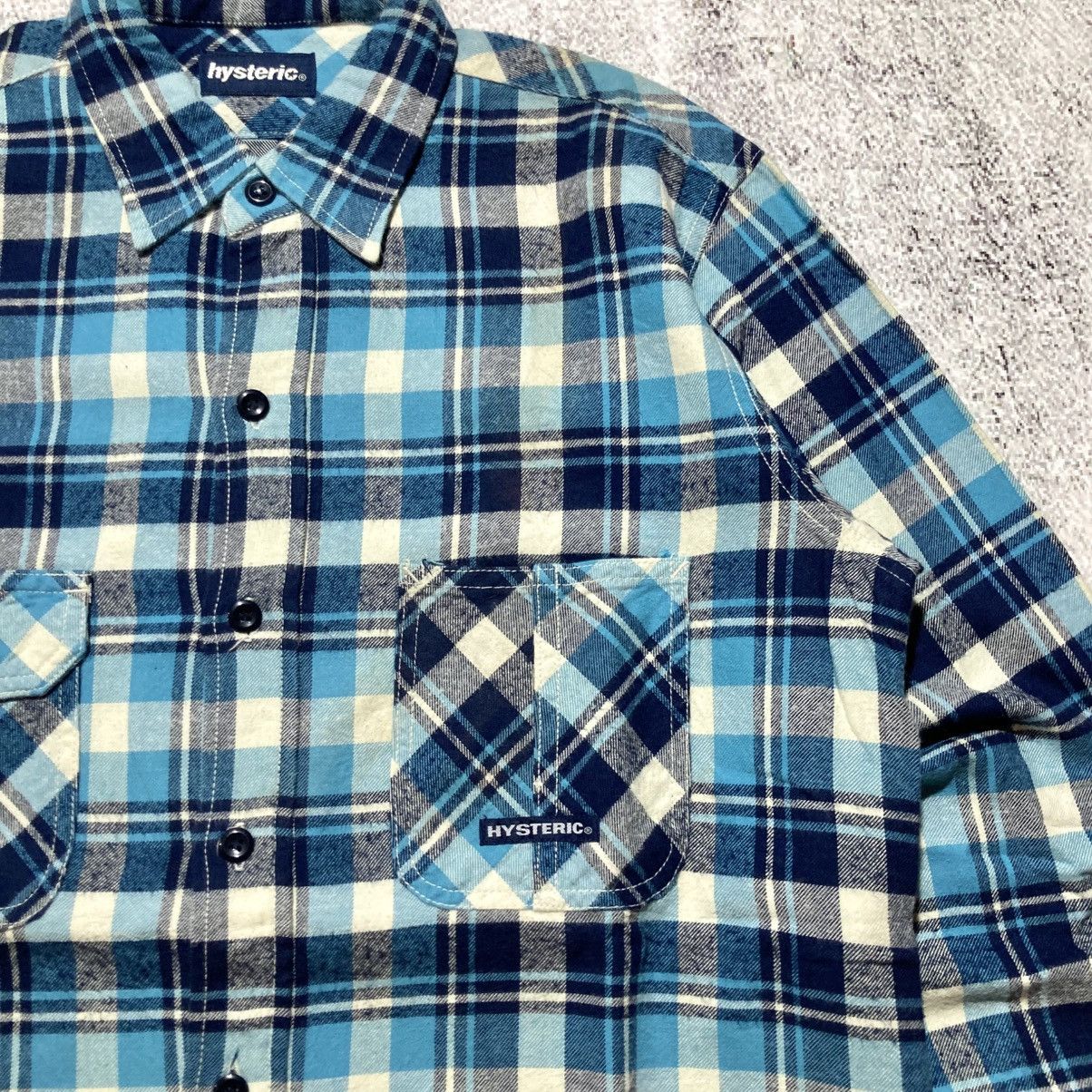 Hysteric Glamour Vintage Hysteric Glamour Veterano Flanel Plaid Shirt Blue Size US L / EU 52-54 / 3 - 4 Thumbnail