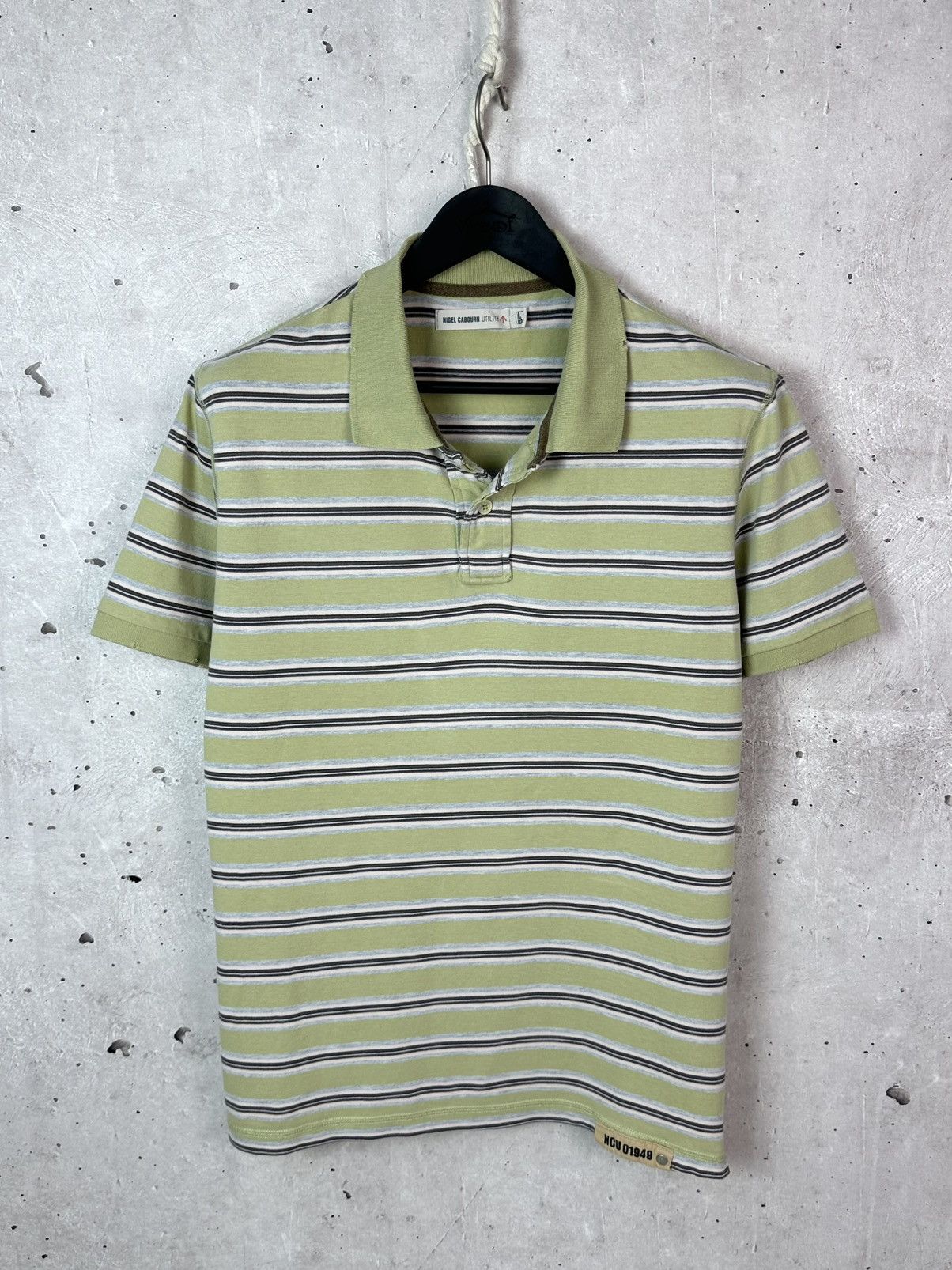 Nigel Cabourn Nigel Cabourn Utility Stripped Distressed Men’s Cotton Polo Size US L / EU 52-54 / 3 - 1 Thumbnail