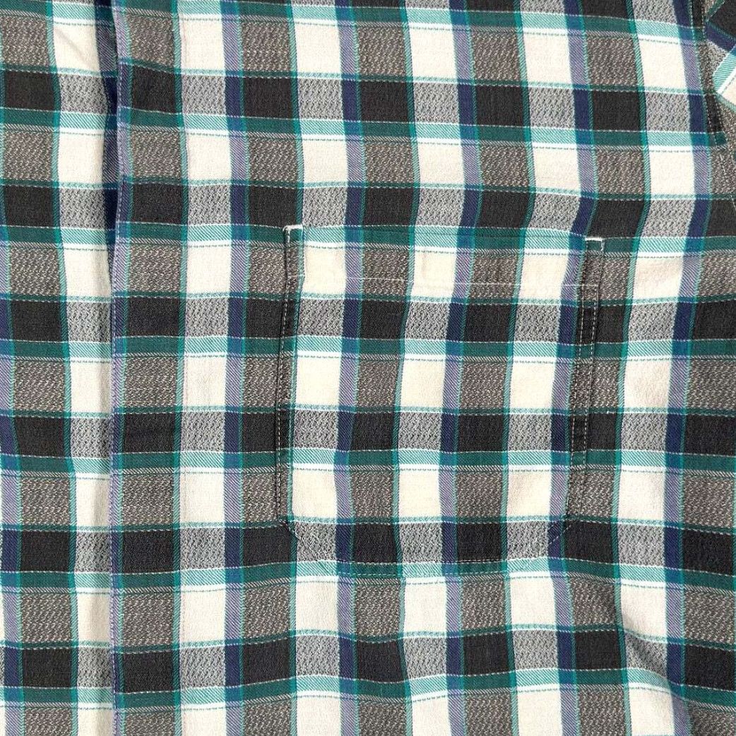 Levi's VINTAGE Levi's Shirt Levis Button-Up Plaid Gray Green Blue 90s Grunge Adult LARGE Shirt Mens Size US L / EU 52-54 / 3 - 5 Thumbnail