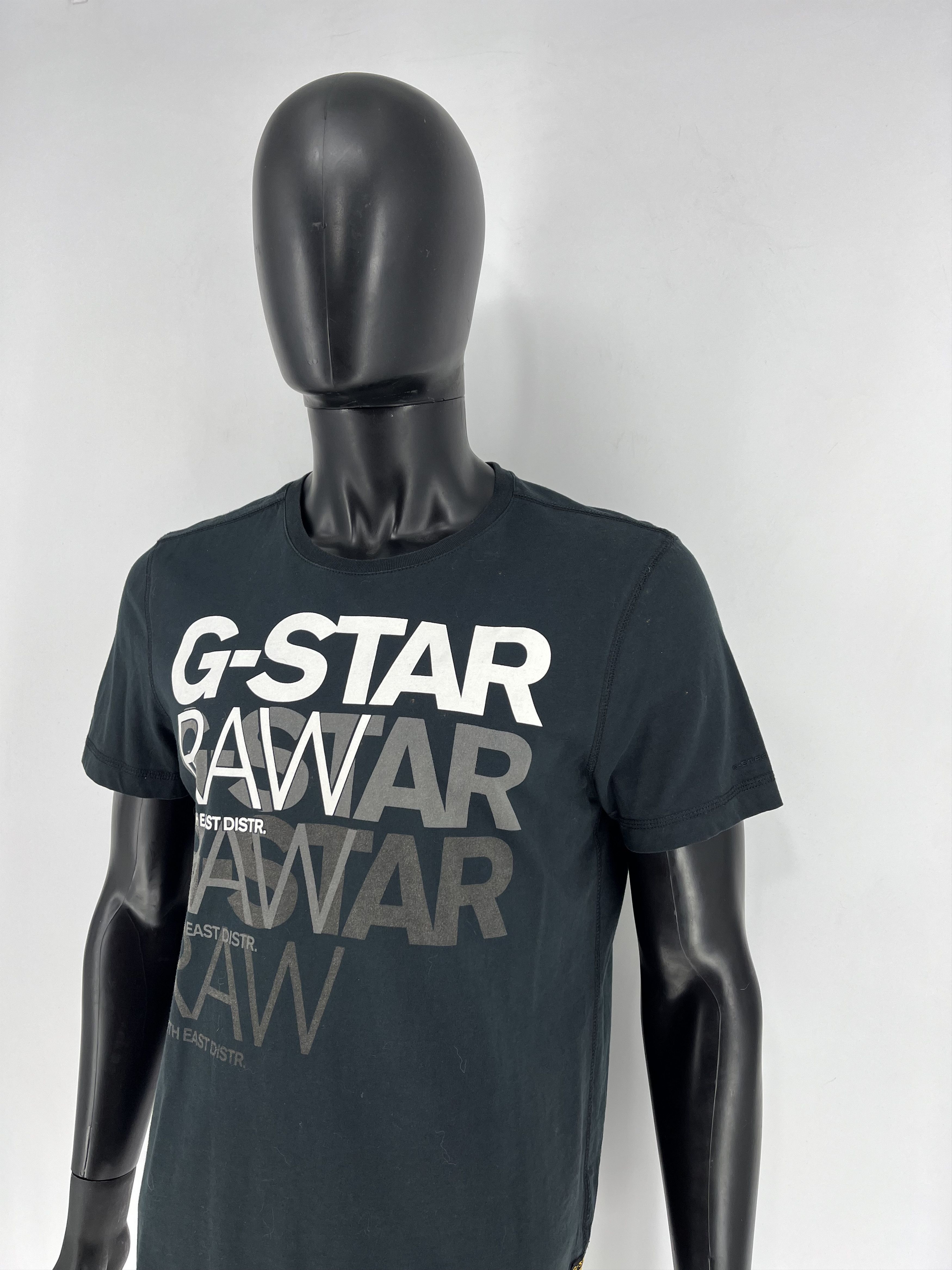 G-Star Vintage G-Star Raw T-Shirt Black Big Centre Logo Size m Size US M / EU 48-50 / 2 - 7 Thumbnail