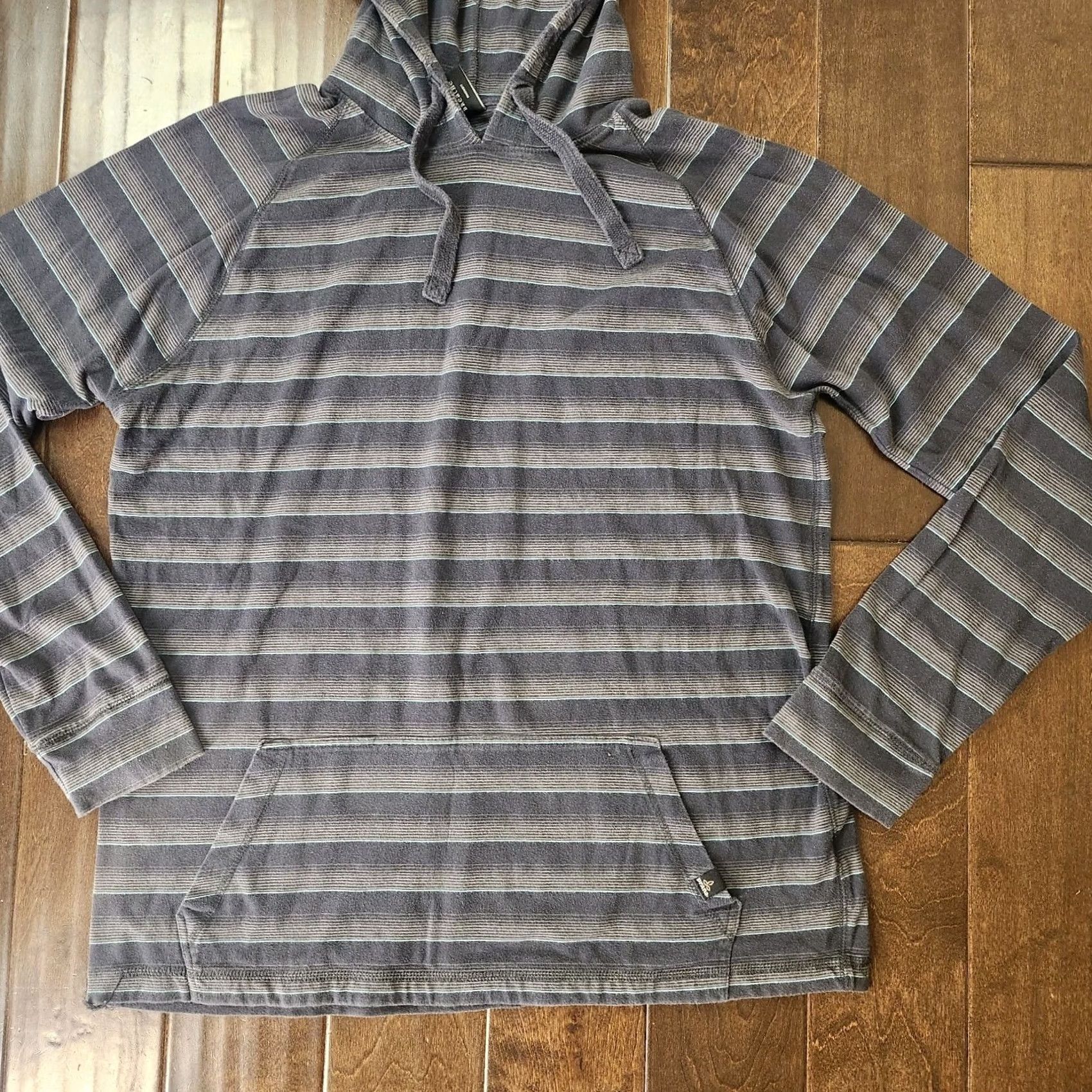 Bravado Breathe Brava Mens XL Striped Pullover Hoodie Lightweight Surf Skate Colorful Multicolor Cotton Spandex Drawstring Shirt Mens XL Hoodie Size US XL / EU 56 / 4 - 4 Thumbnail