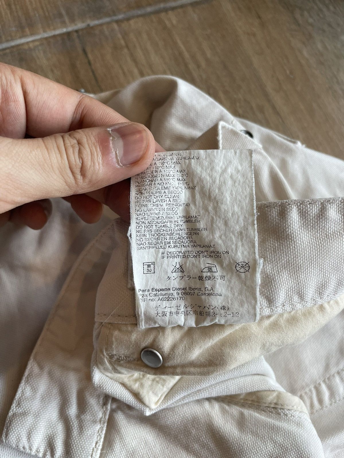 Diesel Diese OffWhite Reconstructed Pant Size US 31 - 19 Thumbnail