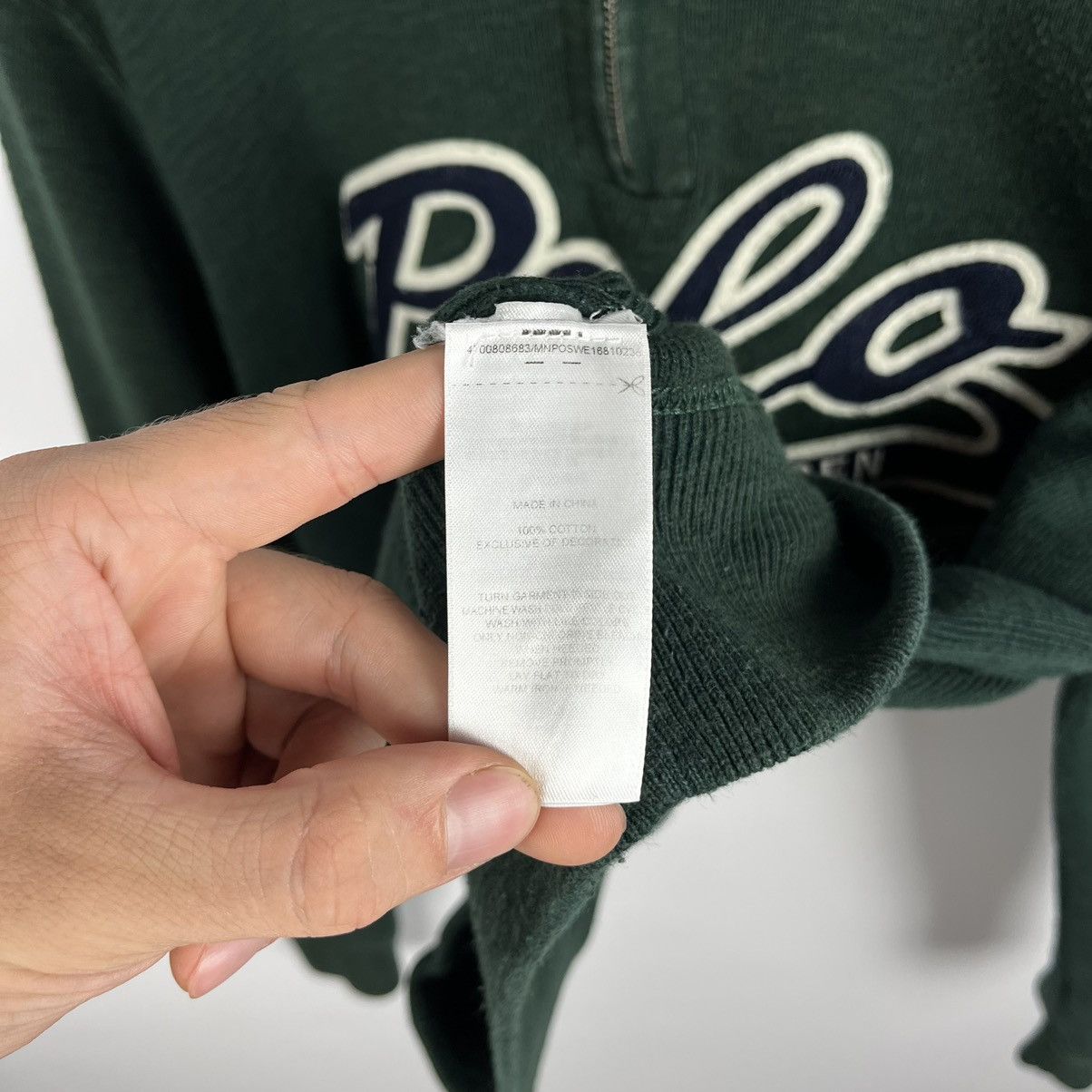 Polo Ralph Lauren Vintage Polo Ralph Lauren big logo 1/4 zip sweater 90’s Size US M / EU 48-50 / 2 - 17 Thumbnail