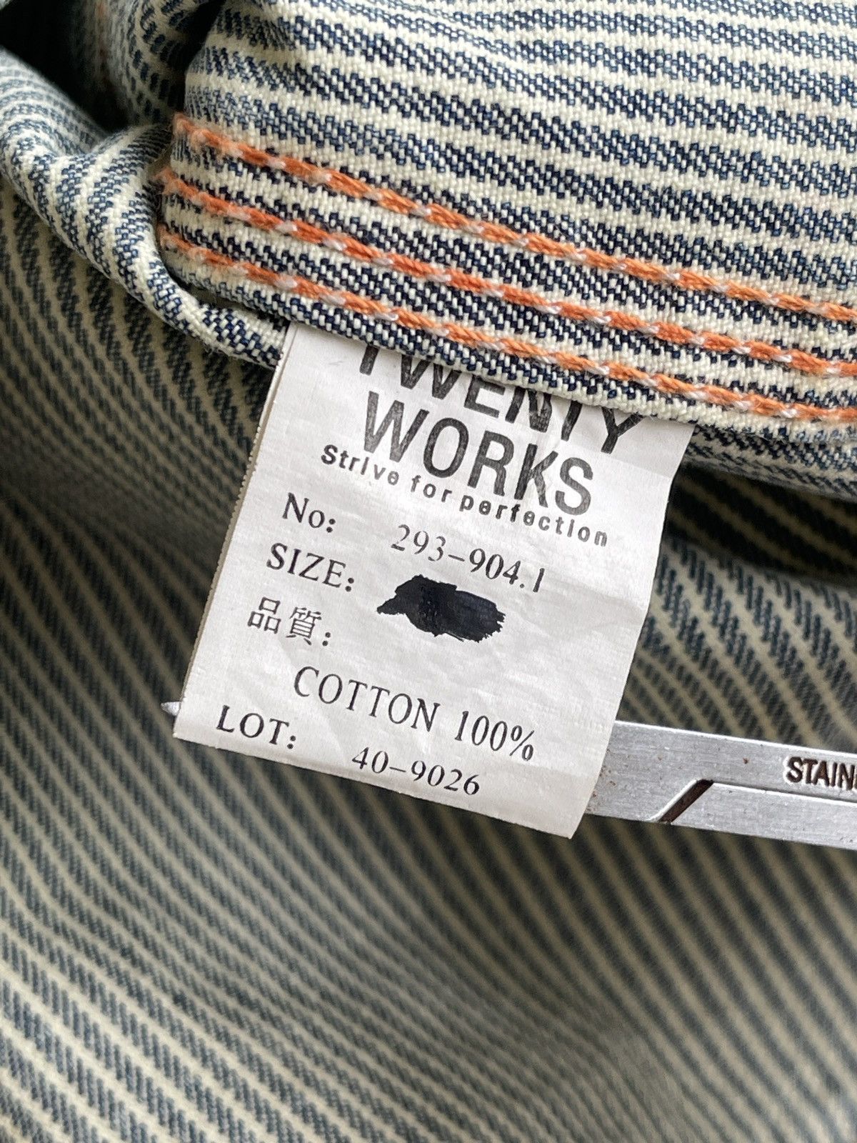 Japanese Brand Vintage Twenty Works Hickory Denim Jacket Size US M / EU 48-50 / 2 - 12 Thumbnail