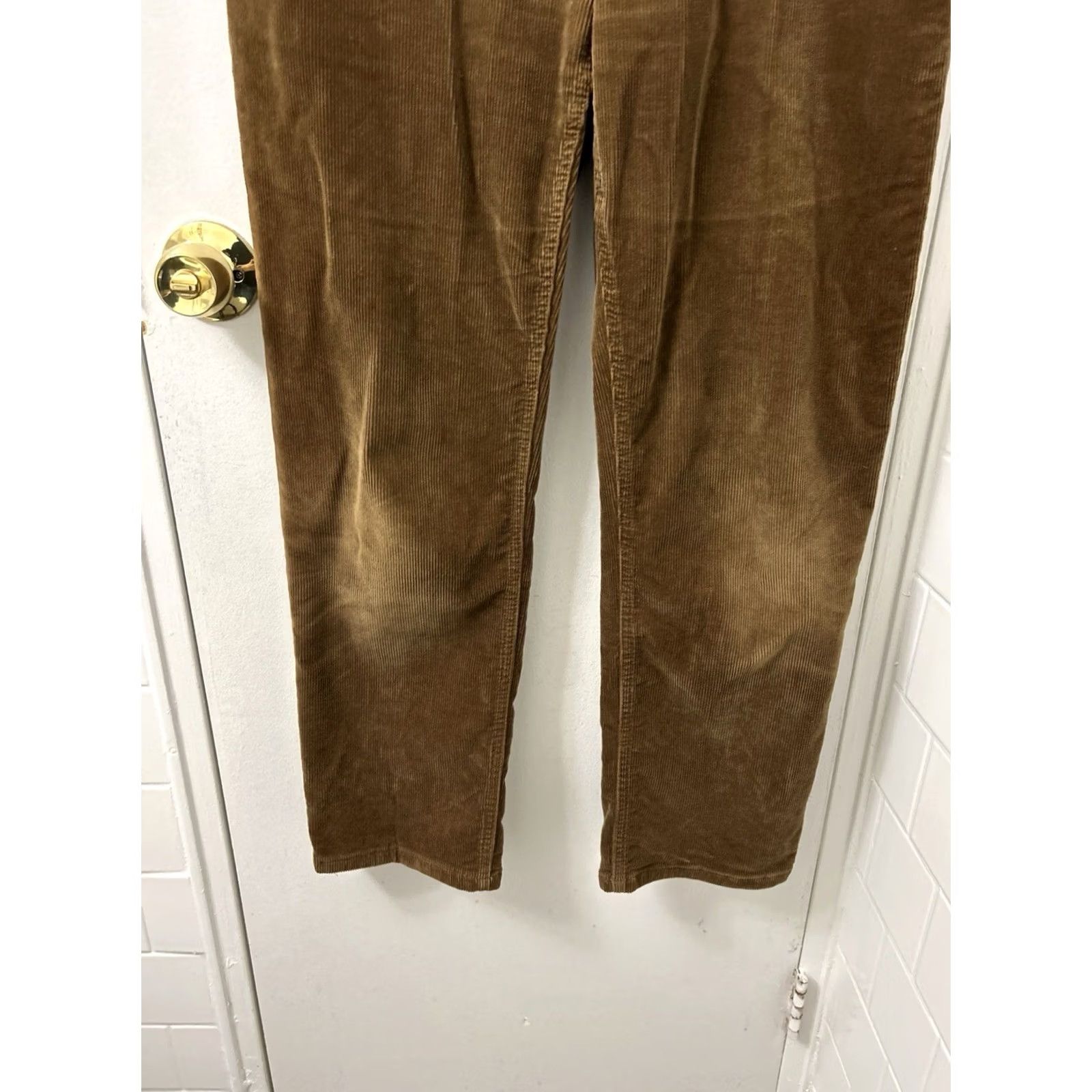 Banana Republic Banana Republic Corduroy Pants Womens 36x30 Brown Hi Rise Straight Premium Denim Dress Pants Workwear Casual Size 25" / US 0 / IT 36 - 3 Thumbnail