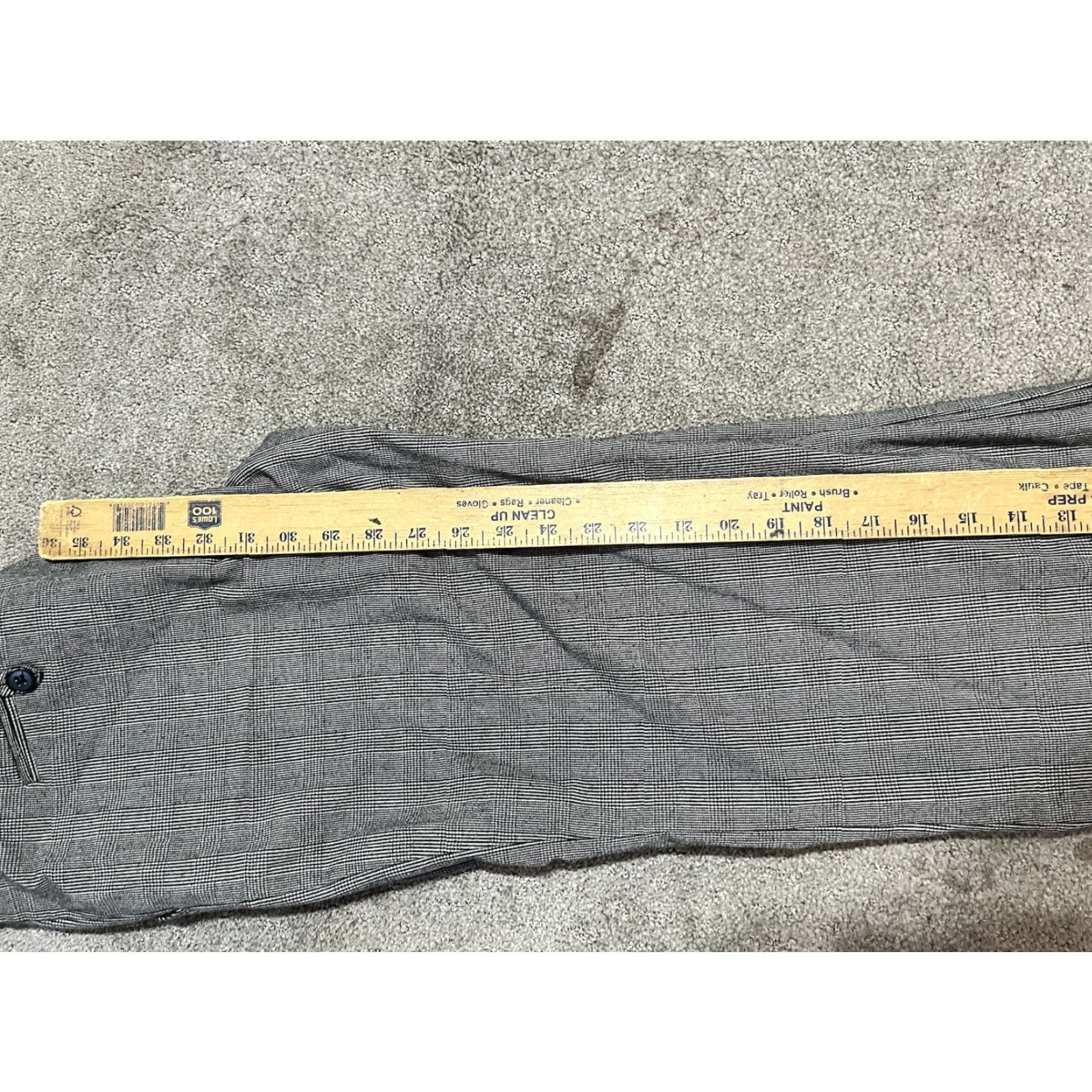 Vintage New York & Company Chino Pants Women Size 4 Gray Wide-Leg Stretch Plaid Womens Size 27" / US 4 / IT 40 - 6 Thumbnail