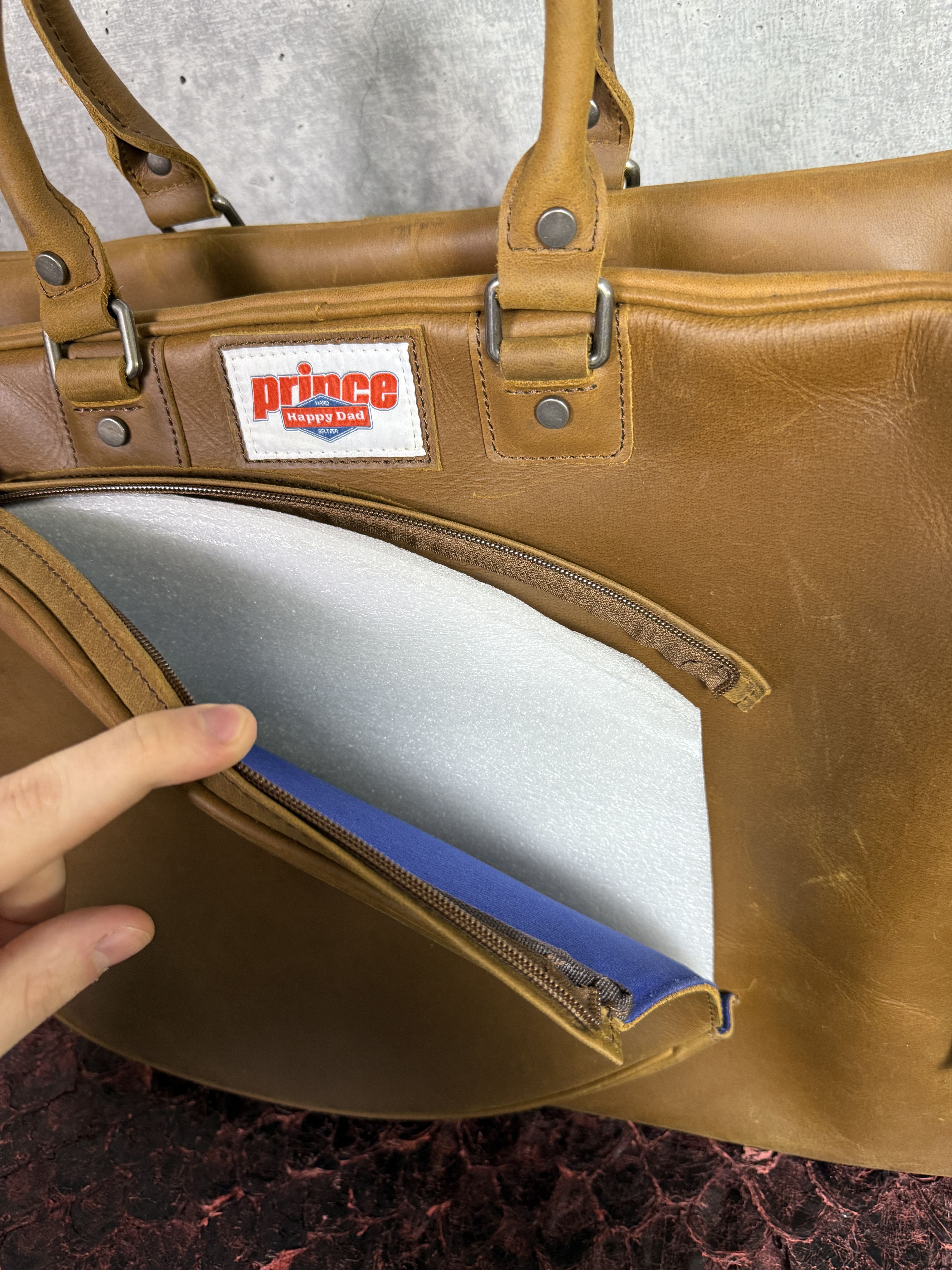 Prince Happy Dad x Prince Tennis Leather Duffle Bag Size ONE SIZE - 11 Thumbnail