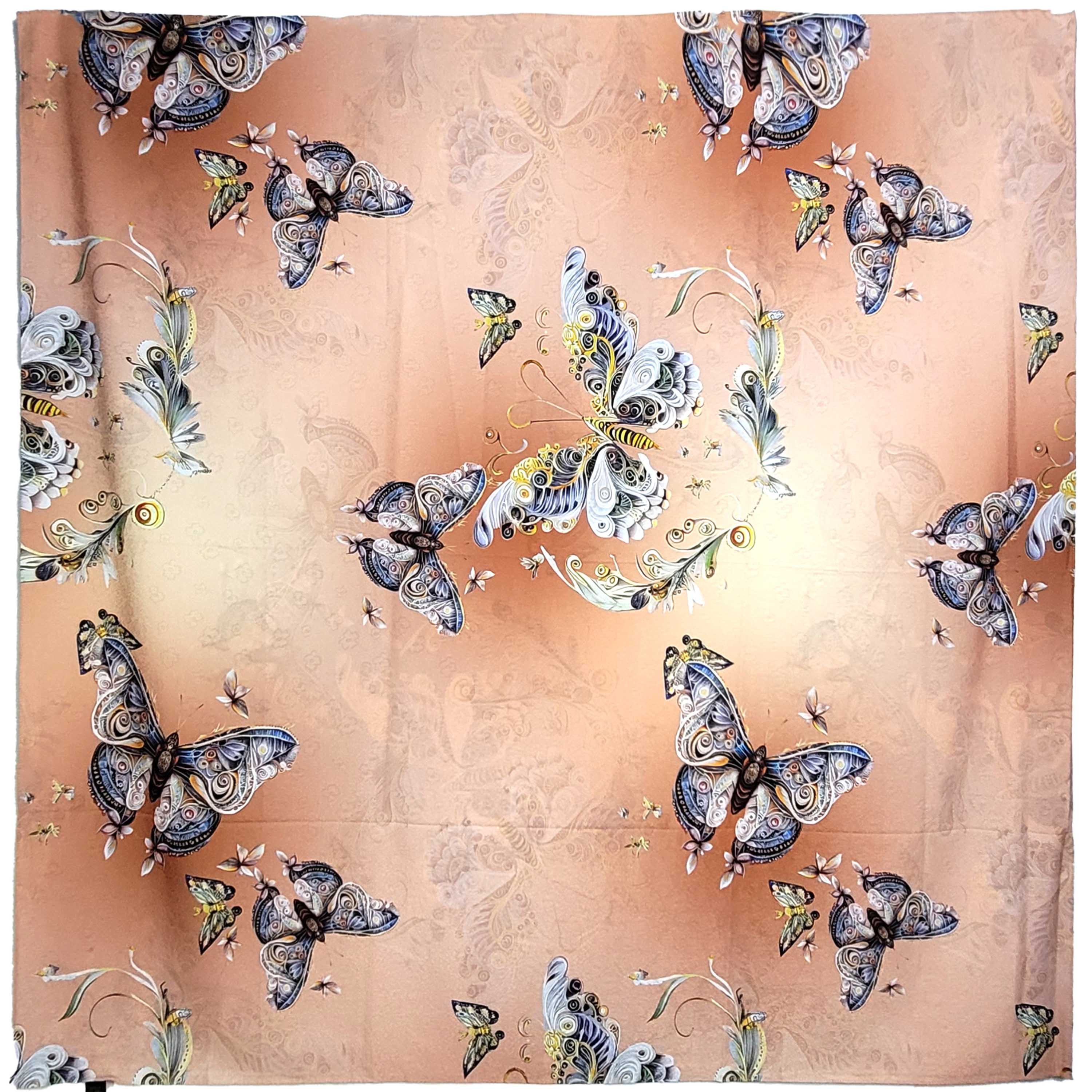 Other NWT Double-Sided Silk Scarf 52"x52" Large Square Wrap 3400 Size ONE SIZE - 1 Thumbnail