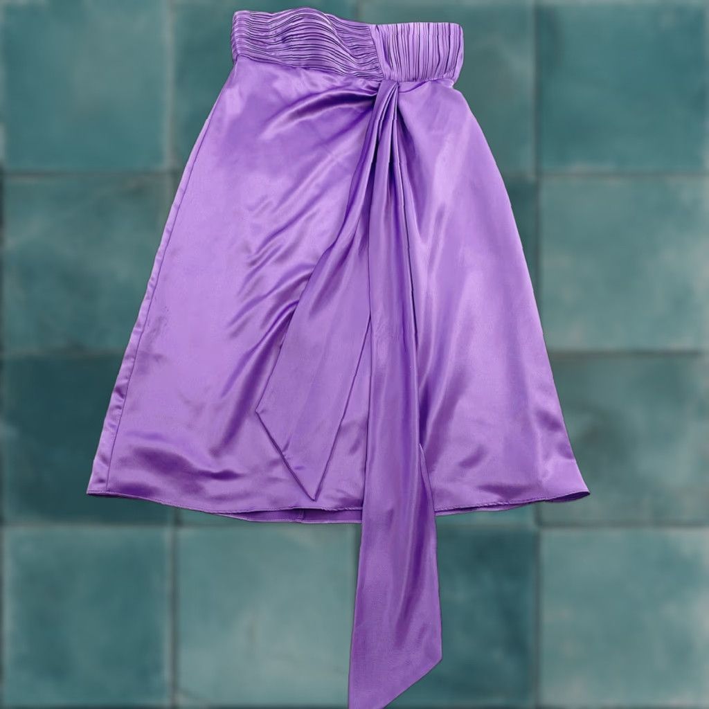 Bcbgmaxazria VINTAGE BCBGMAXAZRIA Cocktail Dress Womens 2 Purple Satin Formal Knee Length Satin Dress Womens 2 Purple Cocktail Formal Party Wedding Mens? Size XS / US 0-2 / IT 36-38 - 1 Thumbnail