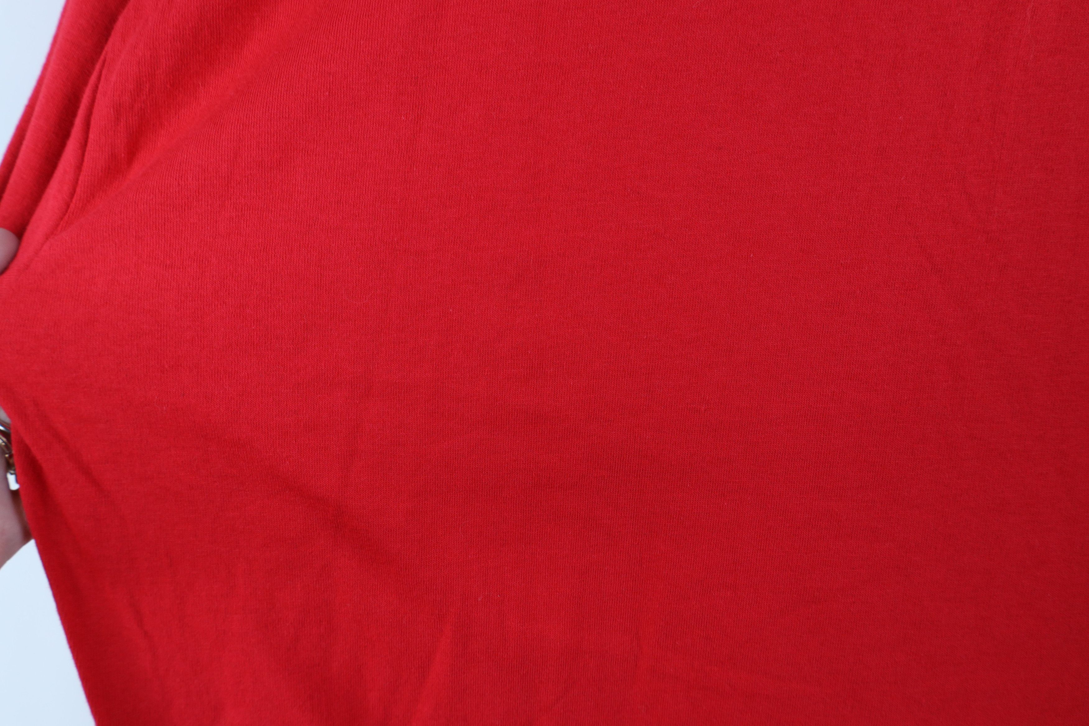 Vintage Vintage 90s Streetwear Heavy Layered T-Shirt Cotton Red USA Size US L / EU 52-54 / 3 - 9 Thumbnail