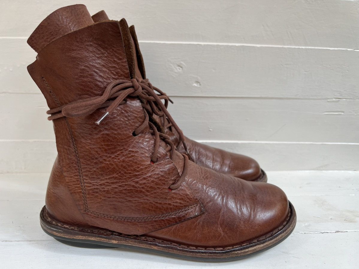 Trippen TRIPPEN Rectangle f Brown Leather Boots Size US 7 / IT 37 - 6 Thumbnail