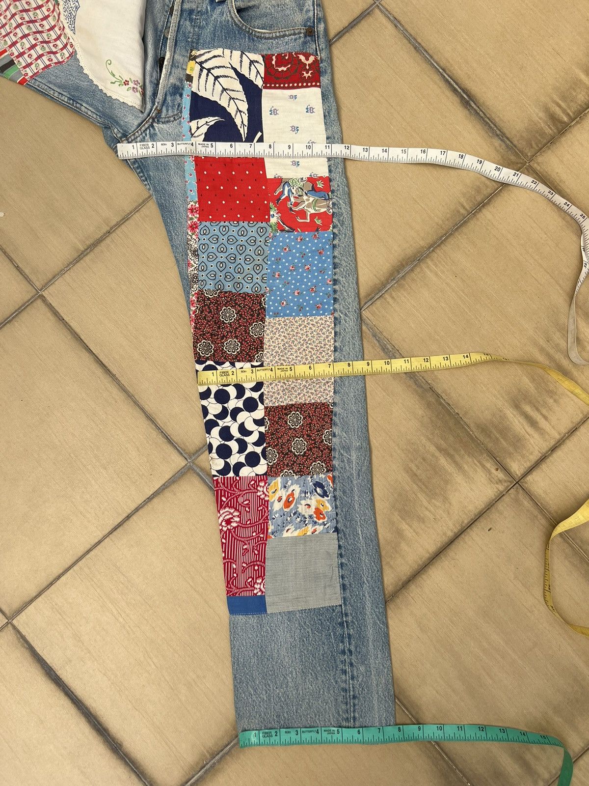 Levi's 80s Melinda Zoller Levi's 501 Patchwork Rips Distress Denim Size US 29 - 4 Thumbnail