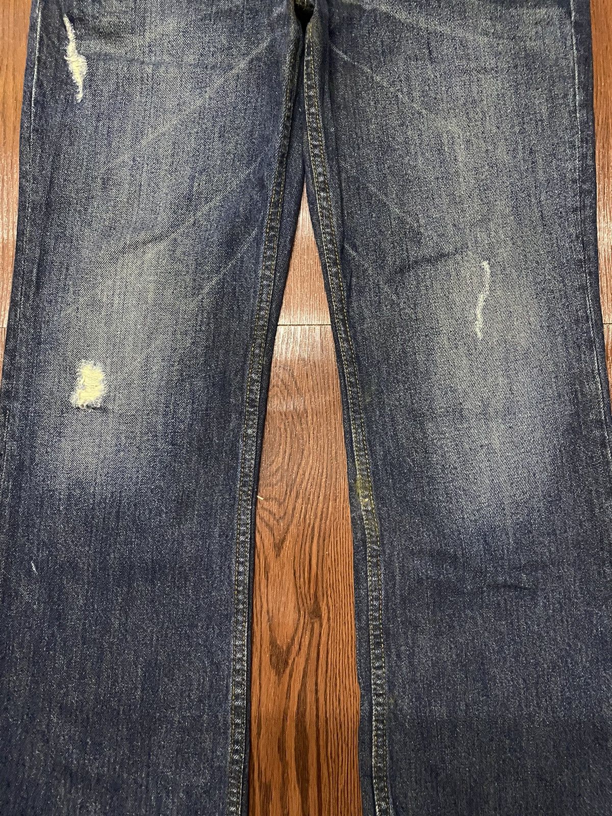 Aeropostale Vintage Aeropostale Slim bootcut Blue Wash Distressed Jeans Size US 34 / EU 50 - 4 Thumbnail