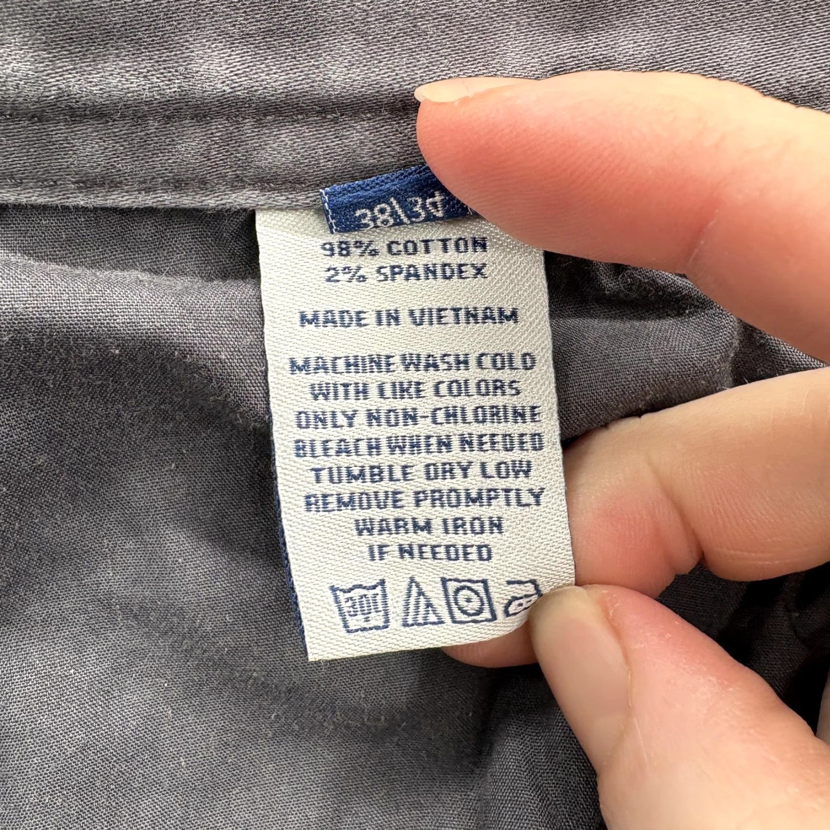 Vintage Onward Reserve Five-Pocket Pants Mens 38x34 Gray Stretch Straight Casual Workwear Regular Rise Mid Size US 38 / EU 54 - 7 Thumbnail