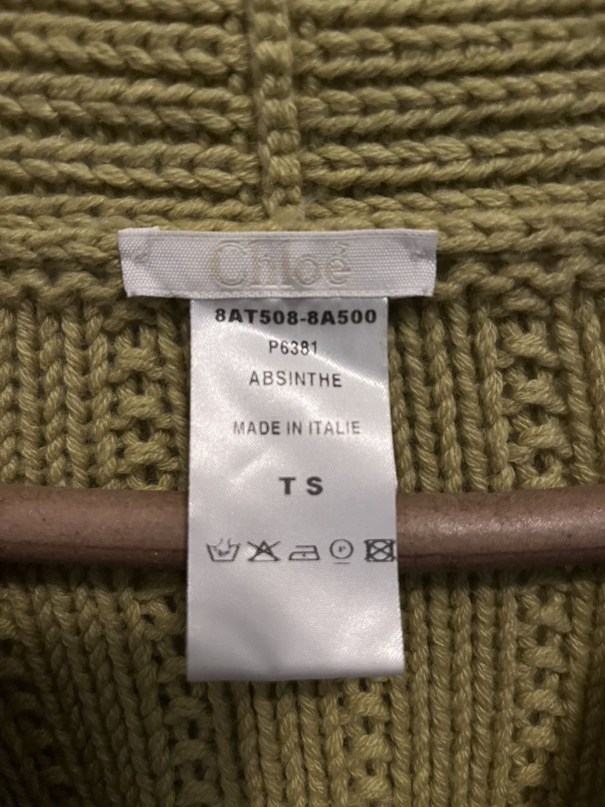 Chloe Chloé Chunky Knit Cardigan – “Absinthe” Green – Size XS Size S / US 4 / IT 40 - 3 Thumbnail