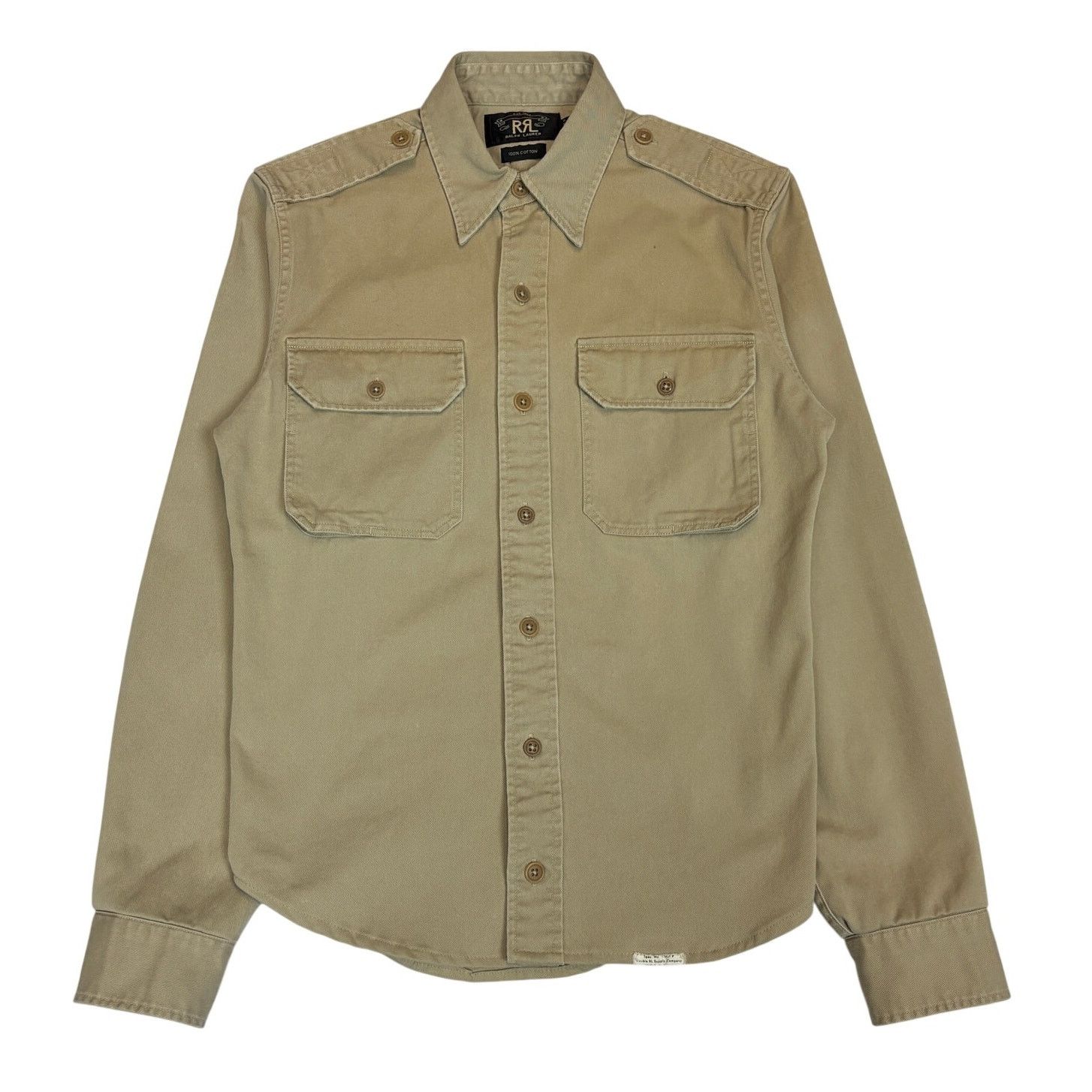 RRL Double RL Ralph Lauren Twill Officer's Work Shirt XS