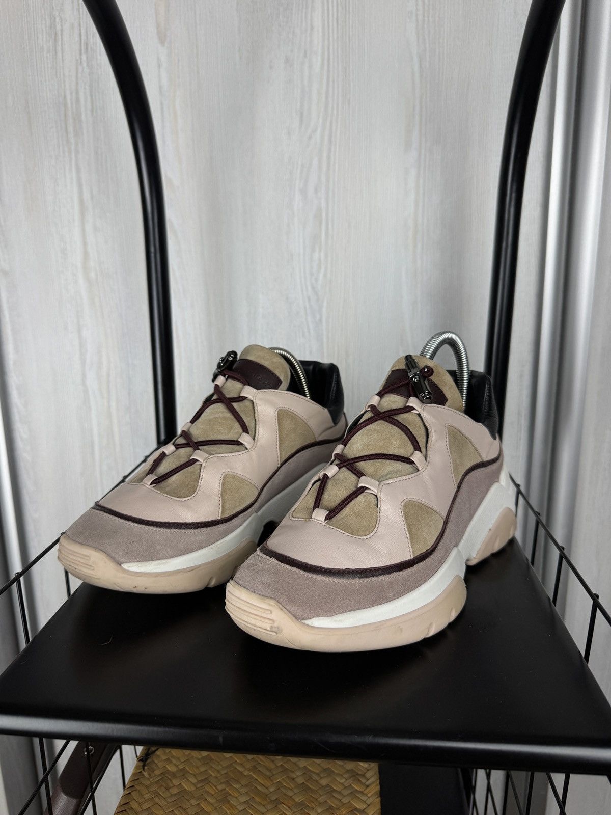 Longchamp LONGCHAMP Freeminder Cloud Beige Suede Sneakers Women’s 38 Size US 8 / IT 38 - 8 Thumbnail
