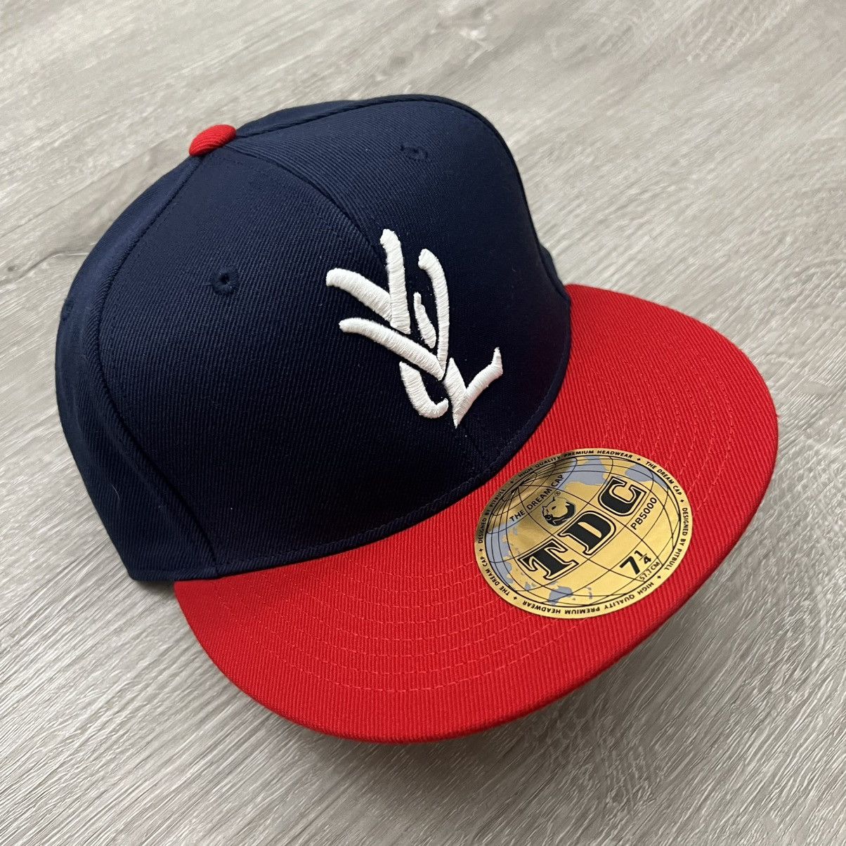 Playboi Carti Playboi Carti YVL Fitted Hat Navy/Red Size 7 1