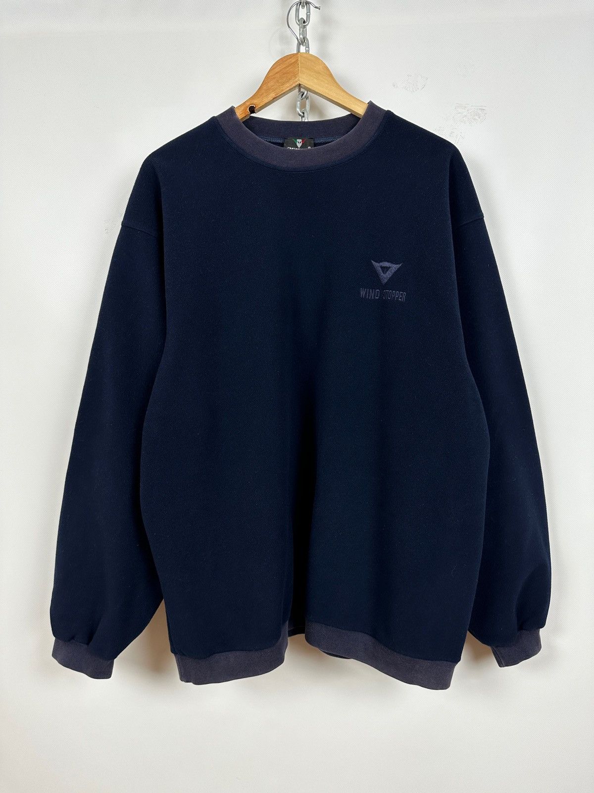 Dainese Vintage Dainese Windstopper Navy Blue Fleece Sweatshirt Size US XL / EU 56 / 4 - 1 Thumbnail