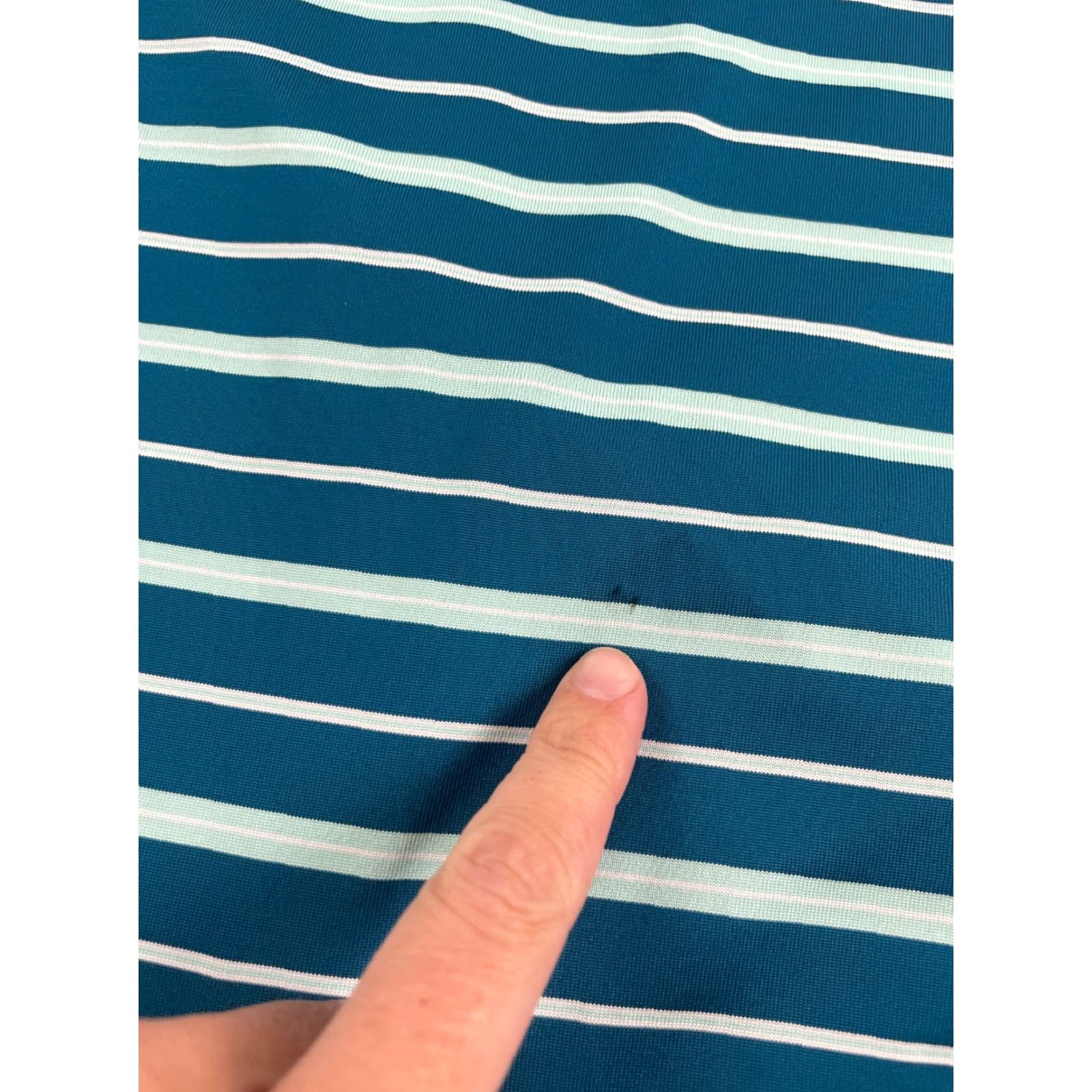 Vintage Walter Hagen Polo Shirt Men L Turquoise Teal Golf Striped Short Slv Polo Size US L / EU 52-54 / 3 - 7 Thumbnail