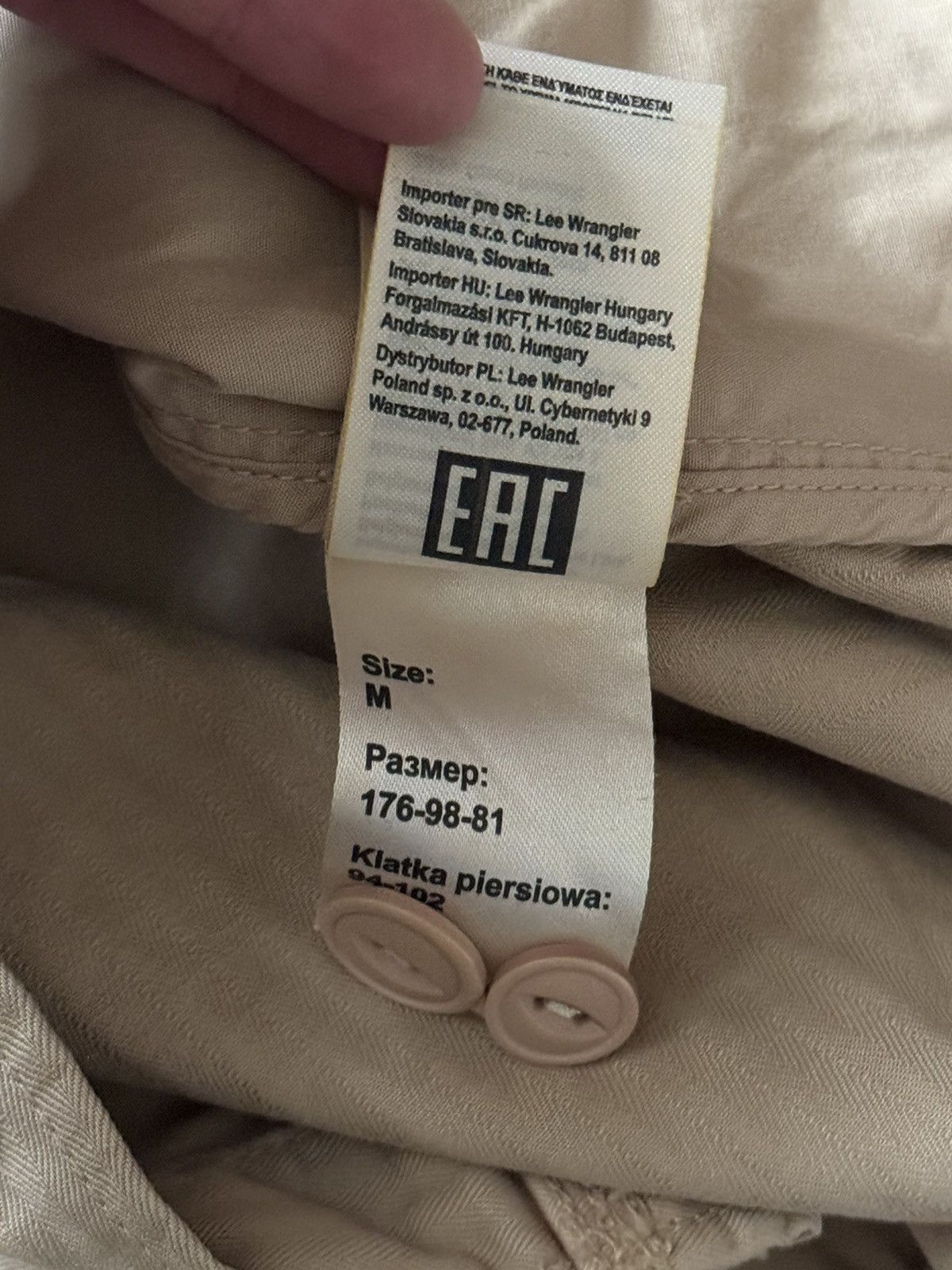 Lee × Vintage Lee workwear beige cargo shirt overshirt button up jacket Size US M / EU 48-50 / 2 - 11 Thumbnail