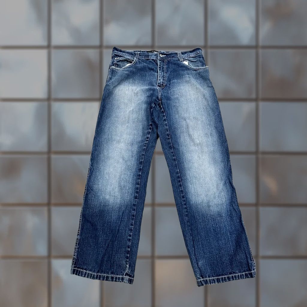 Southpole VINTAGE Southpole Jeans Size 36x31 Dark Wash Denim 5-Pocket Men Wide-Leg Relaxed Blue Cotton Jeans Boys Girls Mens Womens Size US 36 / EU 52 - 1 Thumbnail