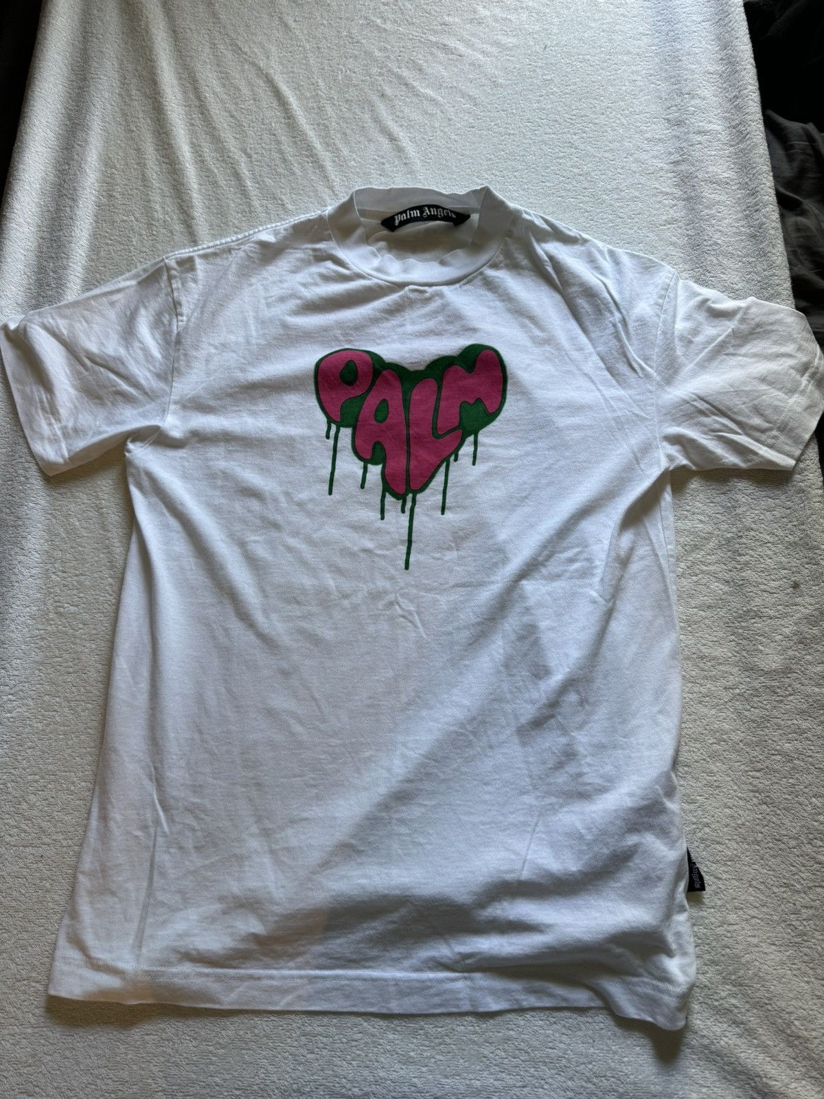 Heart T Shirt Palm Angels Palm Angels Aspen Heart Sprayed Logo T 