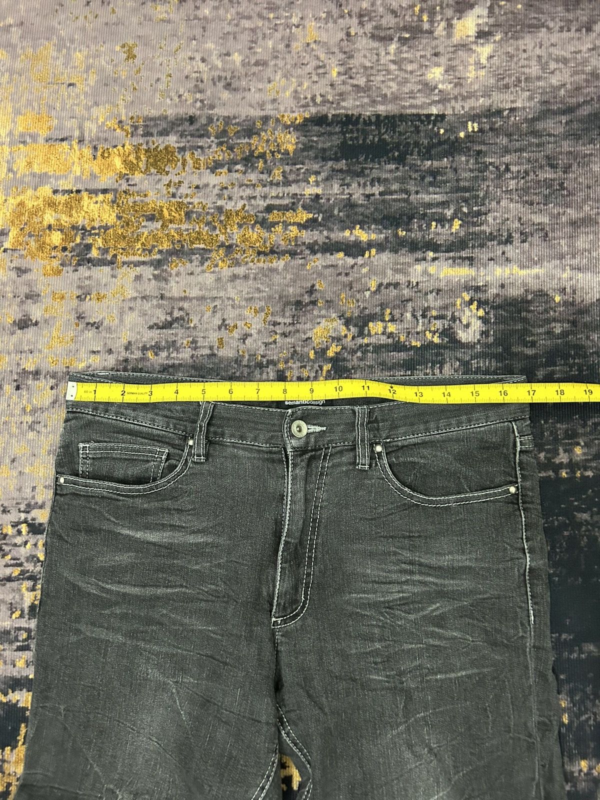 Tornado Mart Semntic Design Japan Whiskered jeans Size US 33 - 12 Thumbnail