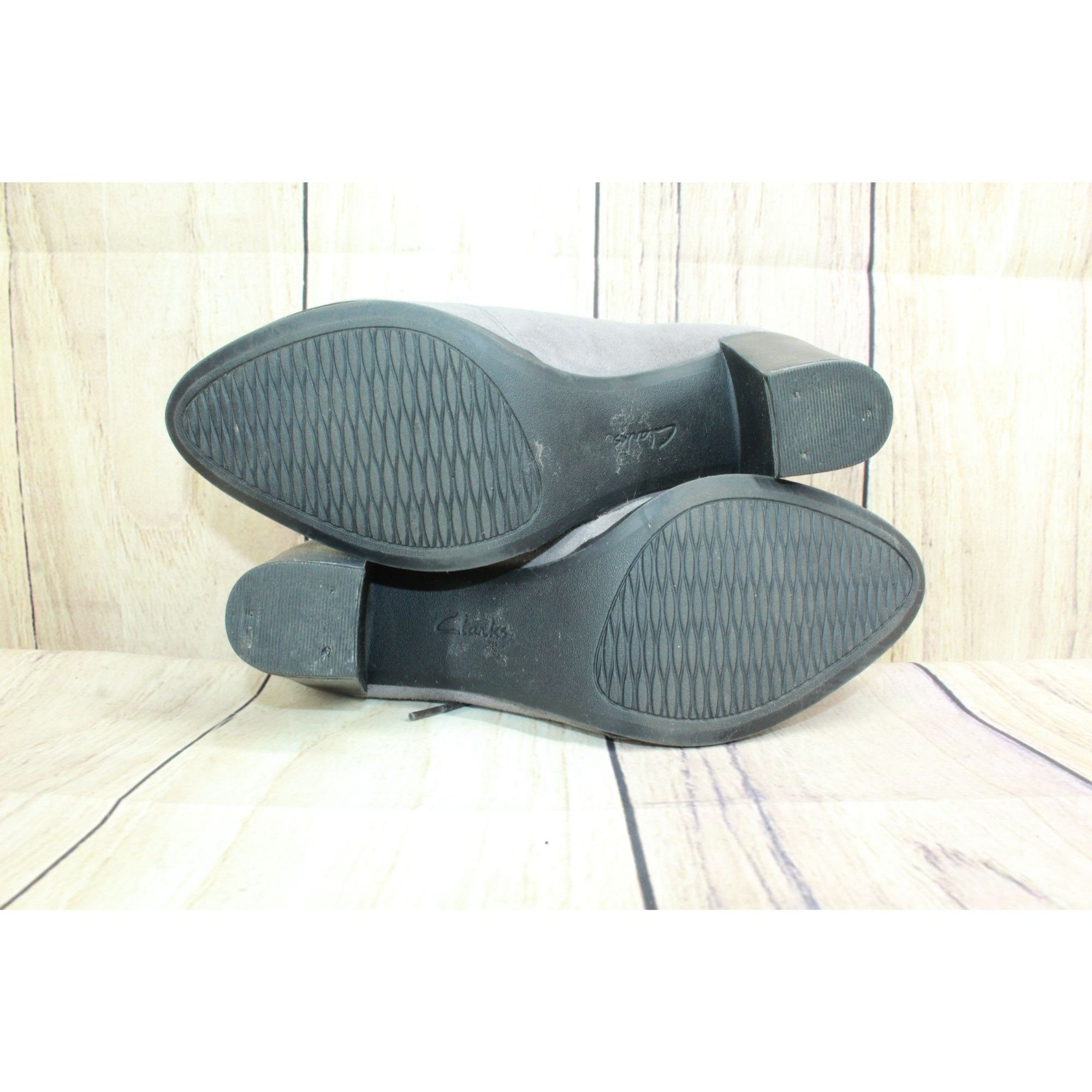 Clarks Clarks Women’s Gray Suede Heeled Booties – Size 7.5 Size US 7.5 / IT 37.5 - 9 Thumbnail