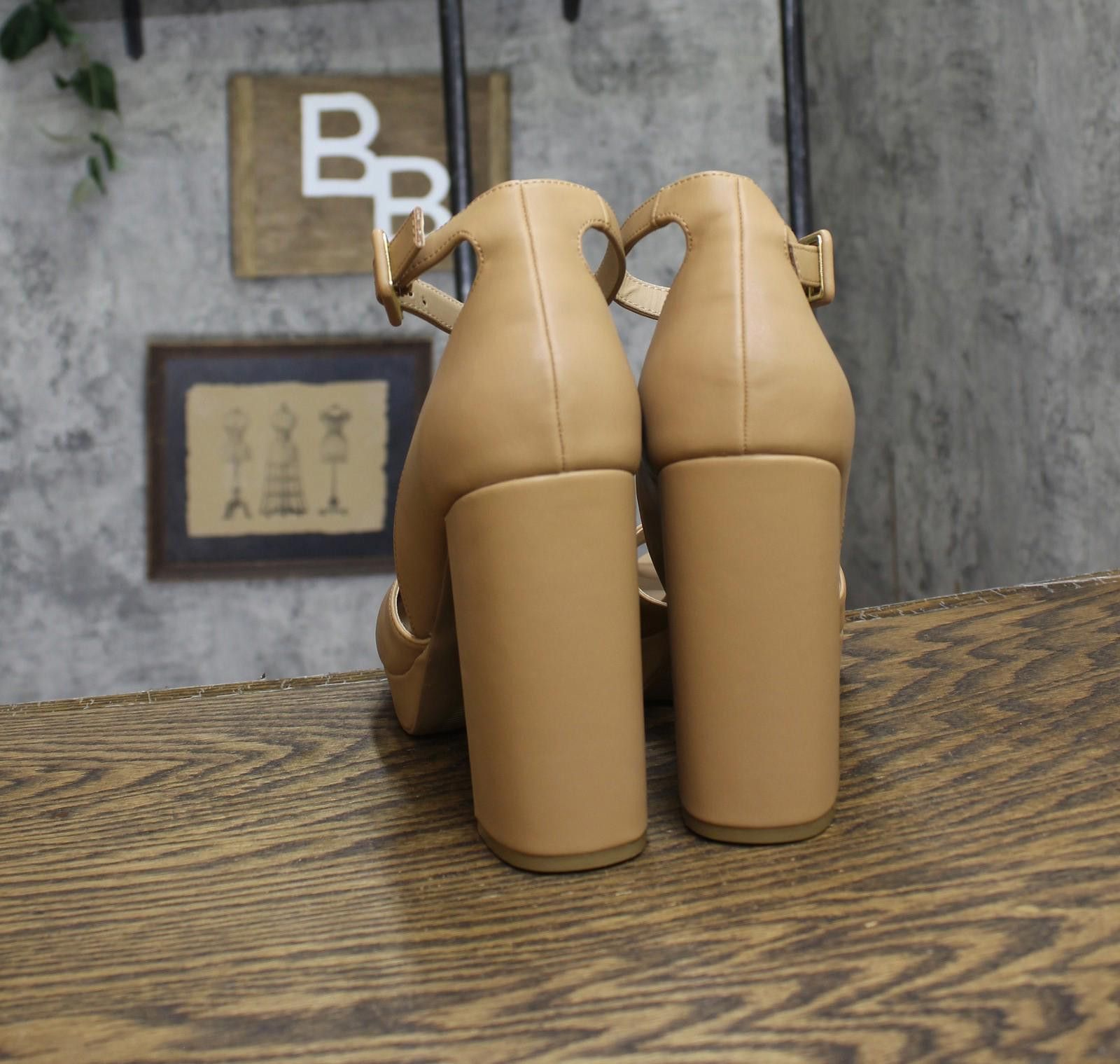 Other Nwt Sun + Stone Block Heel Platform Sandals Nude Brown 11m Size US 11 / IT 41 - 4 Thumbnail