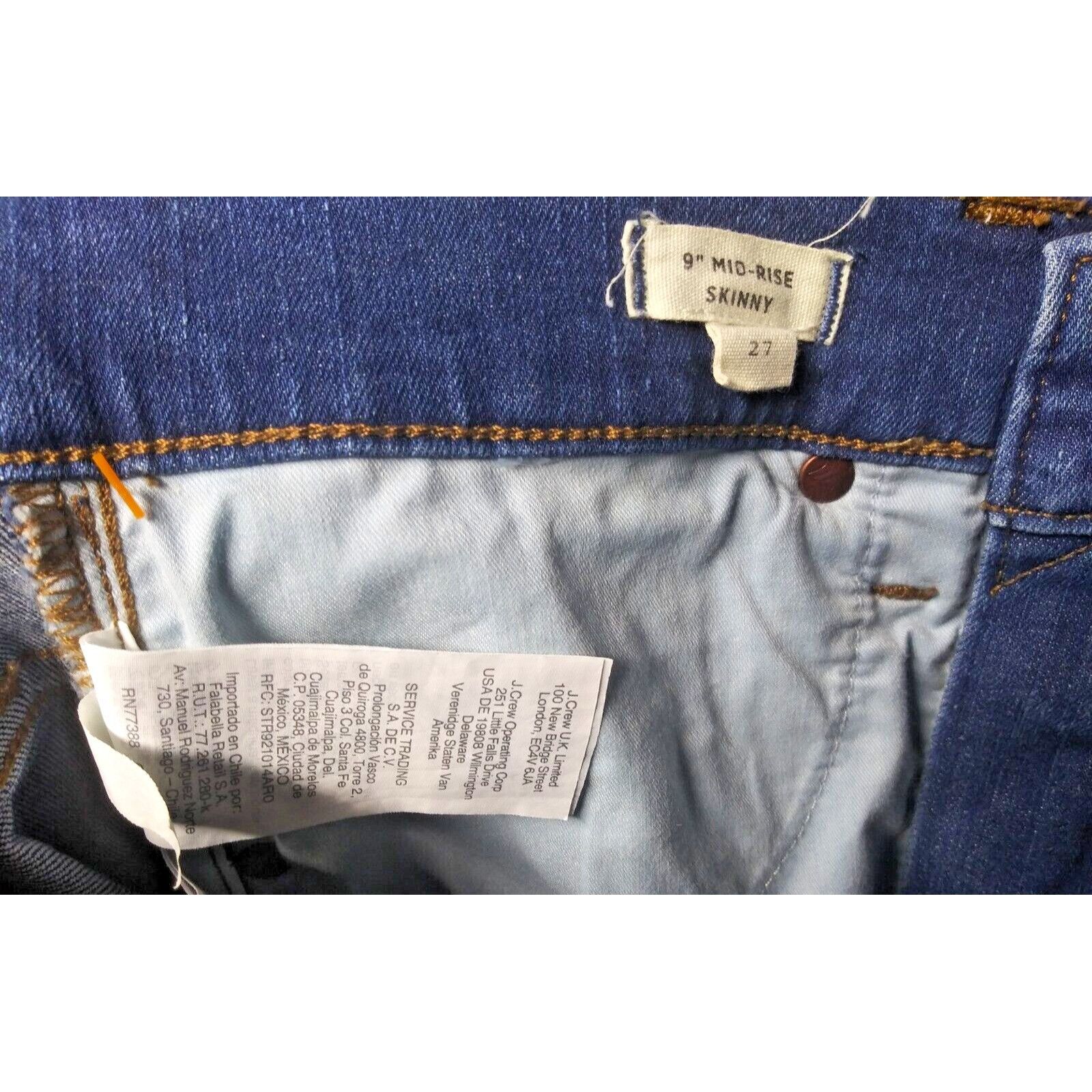 Madewell Madewell Jeans 9" Mid Rise Skinny Crop Sz 27 Medium Wash Den Size 27" / US 4 / IT 40 - 8 Thumbnail