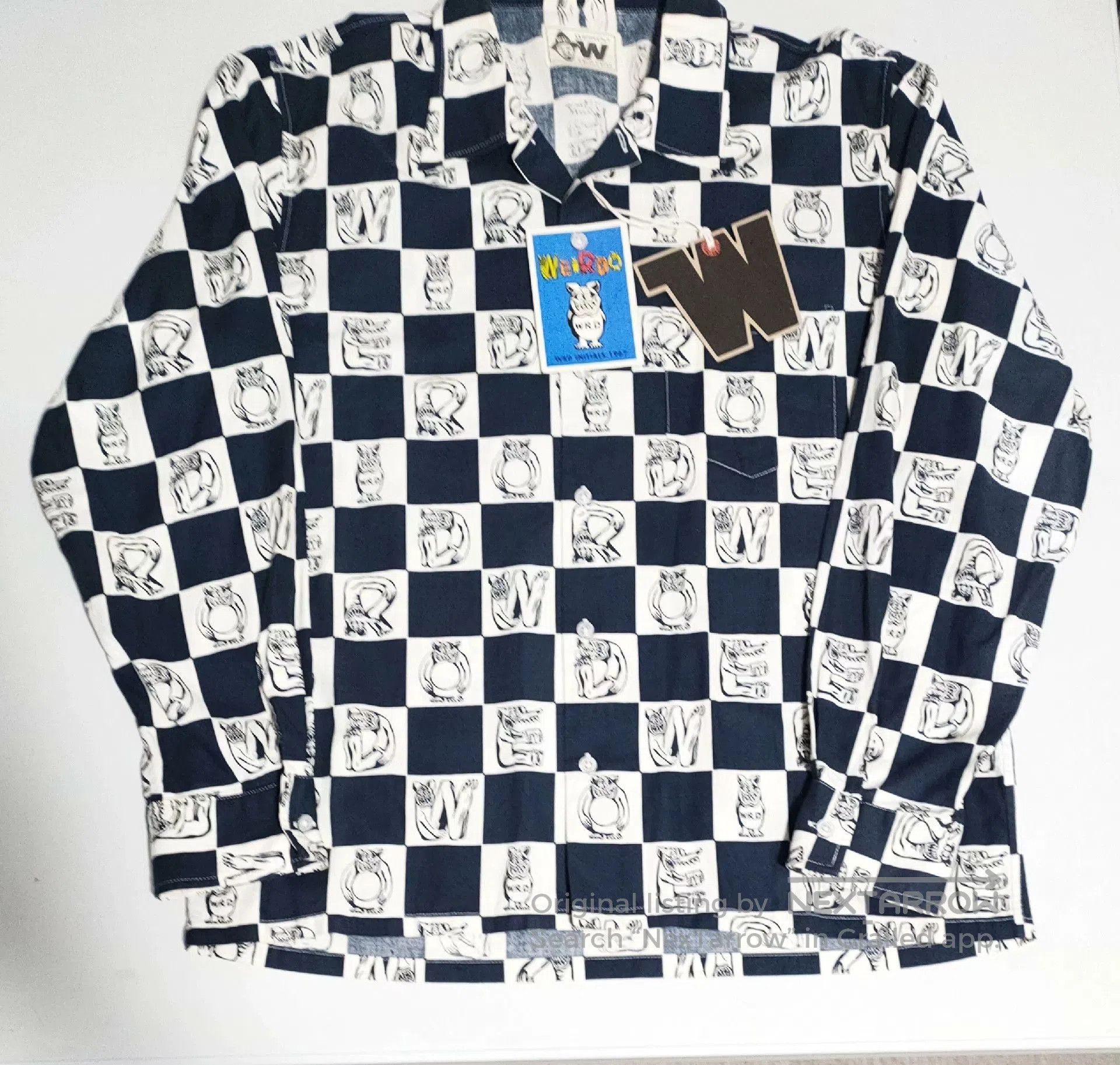 Standard & Strange Gladhand Weirdo Check Long Sleeve Shirt. Size US XL / EU 56 / 4 - 5 Thumbnail
