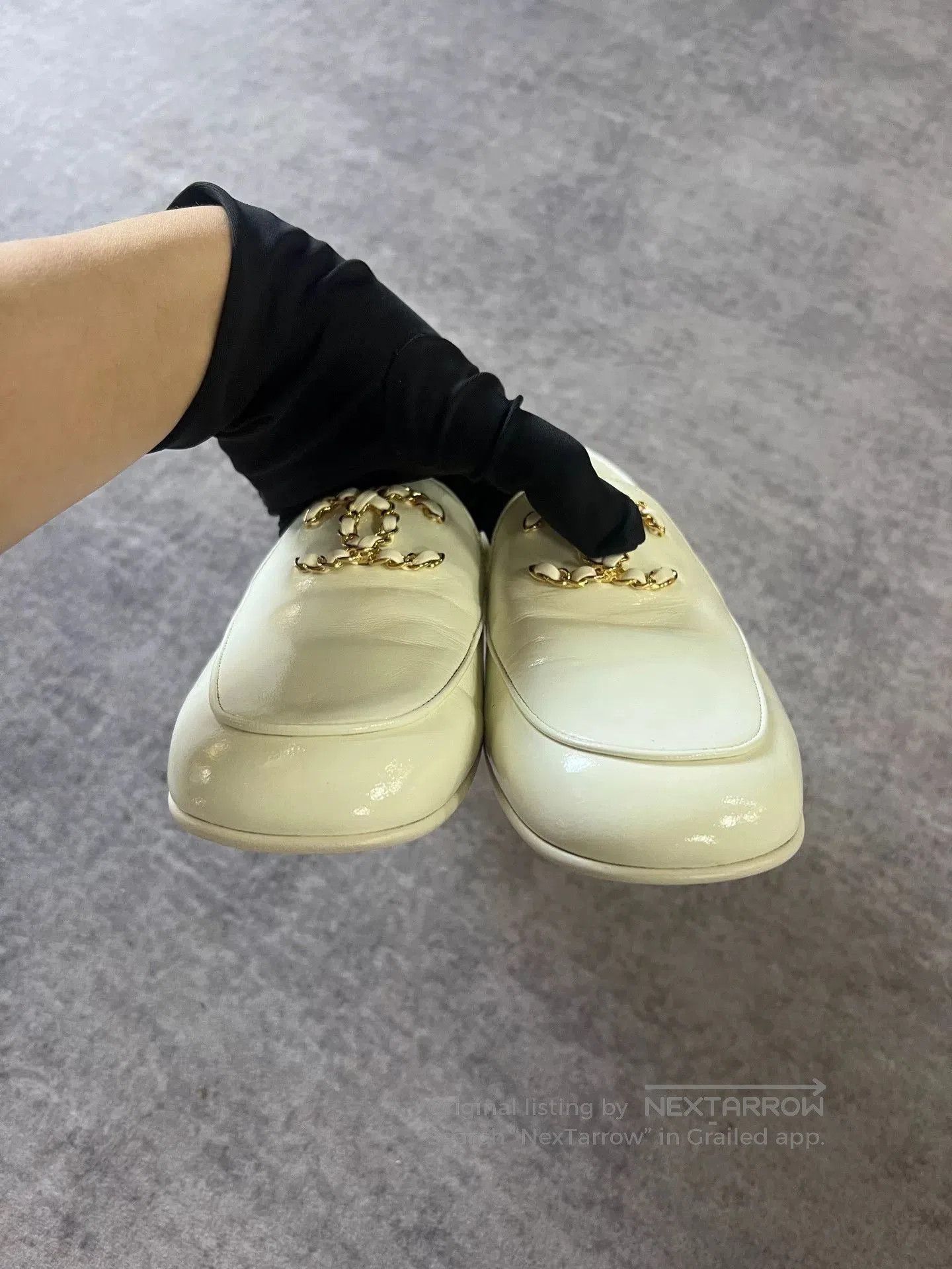 Chanel Chanel Cream Double C Logo Loafers. Size US 4 / IT 34 - 4 Thumbnail
