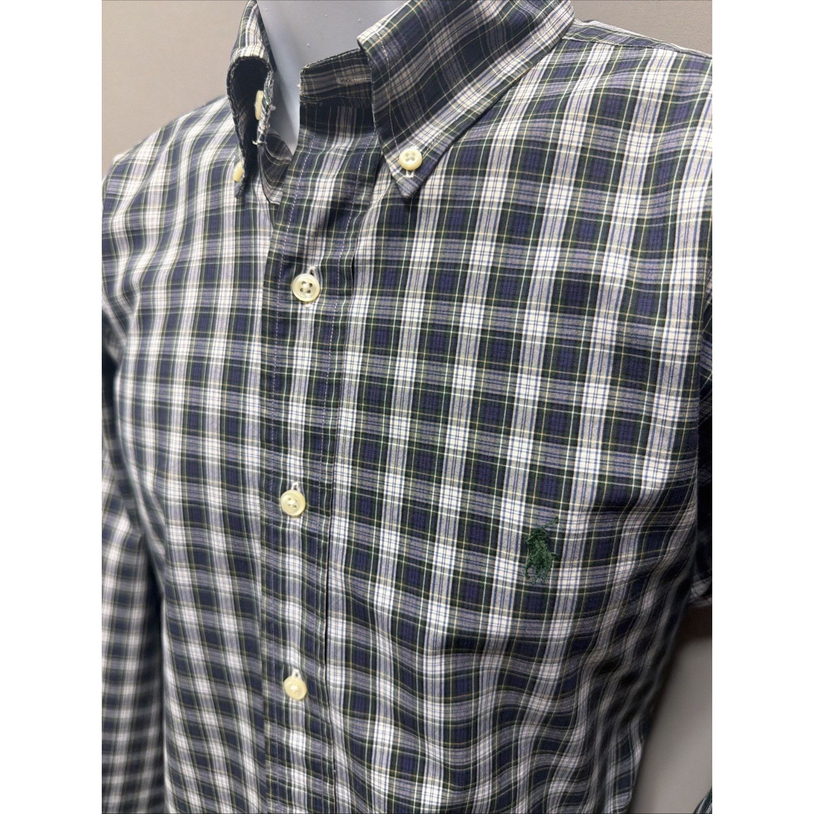 Polo Ralph Lauren Polo Ralph Lauren Mens Plaid Classic Fit Poplin Shirt Size US L / EU 52-54 / 3 - 3 Thumbnail