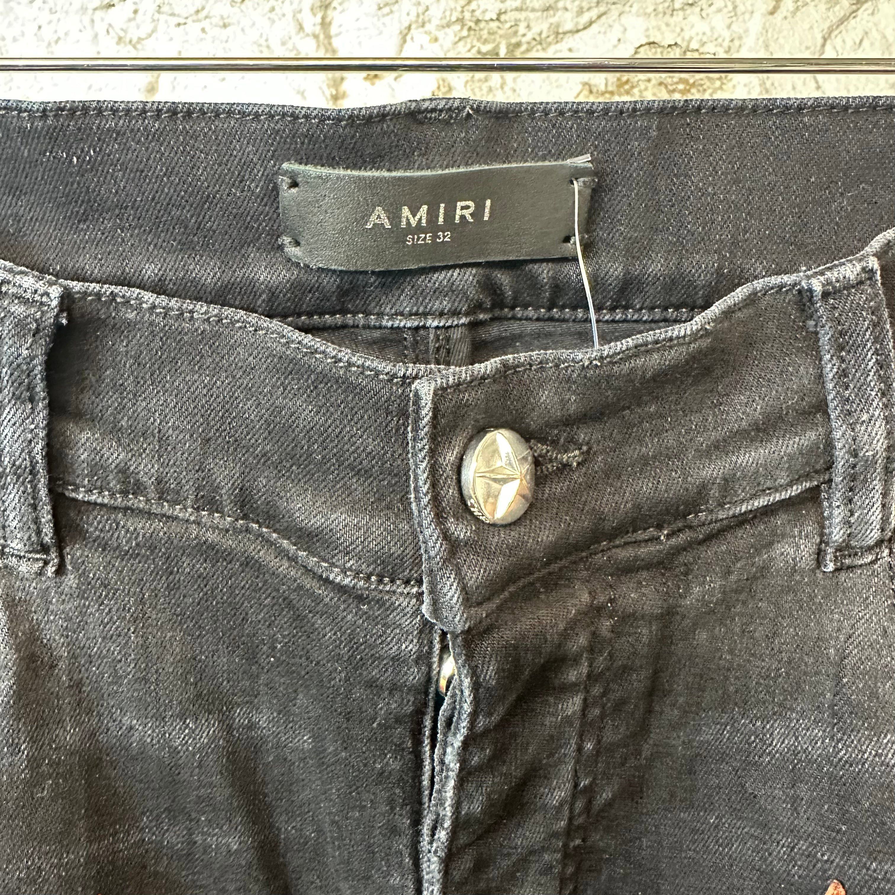 Amiri Amiri Chemist Orange Star Black Denim Sz 32 Size US 32 / EU 48 - 3 Thumbnail
