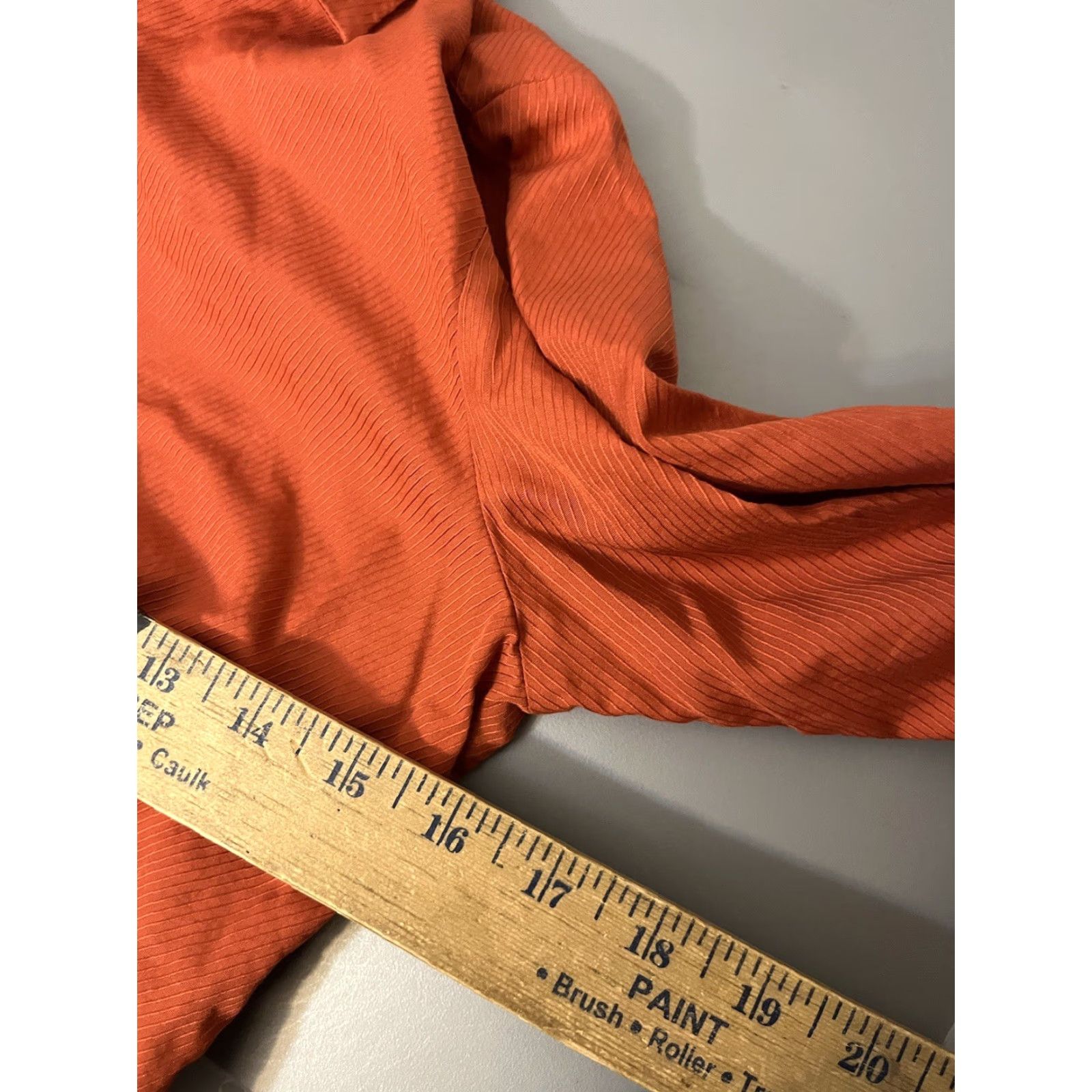 Talbots Talbots Womens Blouse Size 8P Orange Stretch Sateen Long Sleeve Collared Casual Size M / US 6-8 / IT 42-44 - 5 Thumbnail