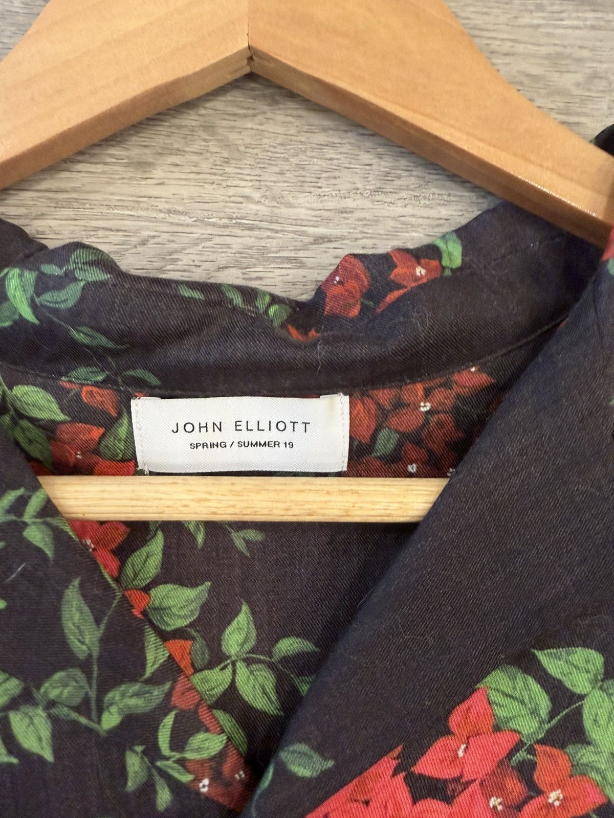 John Elliott John Elliott Black Bougainvillea Bowling Shirt Medium Size US M / EU 48-50 / 2 - 2 Thumbnail