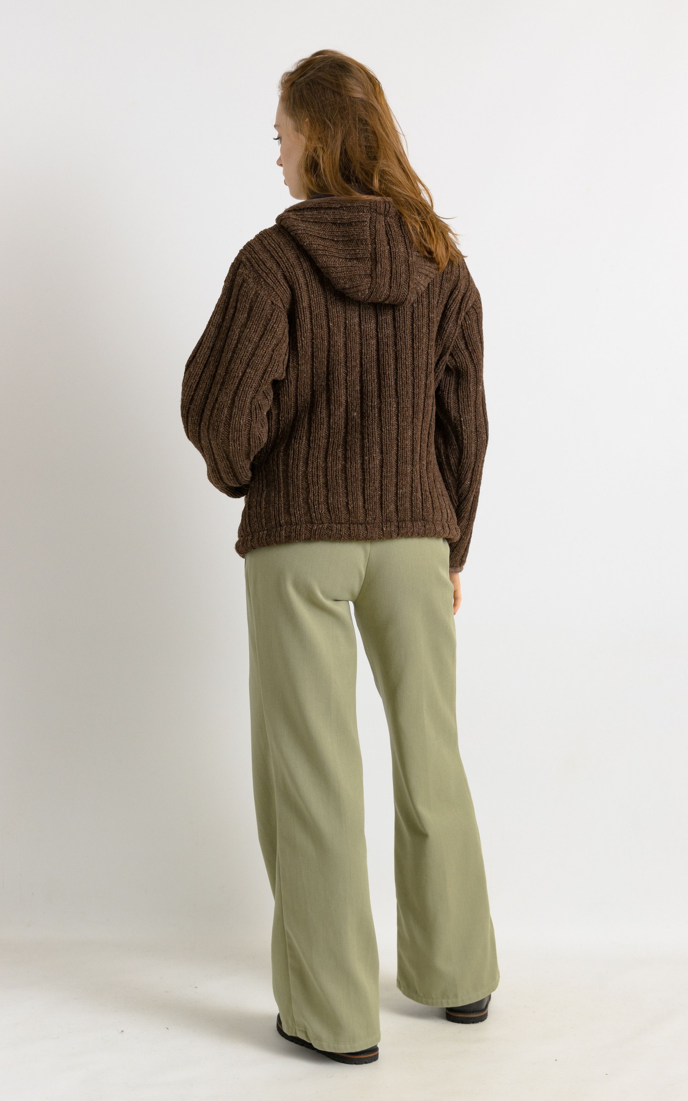 Other Nepal Handknitted Wool Sweater Knitwear Zip Jacket 7491 Size M / US 6-8 / IT 42-44 - 3 Thumbnail