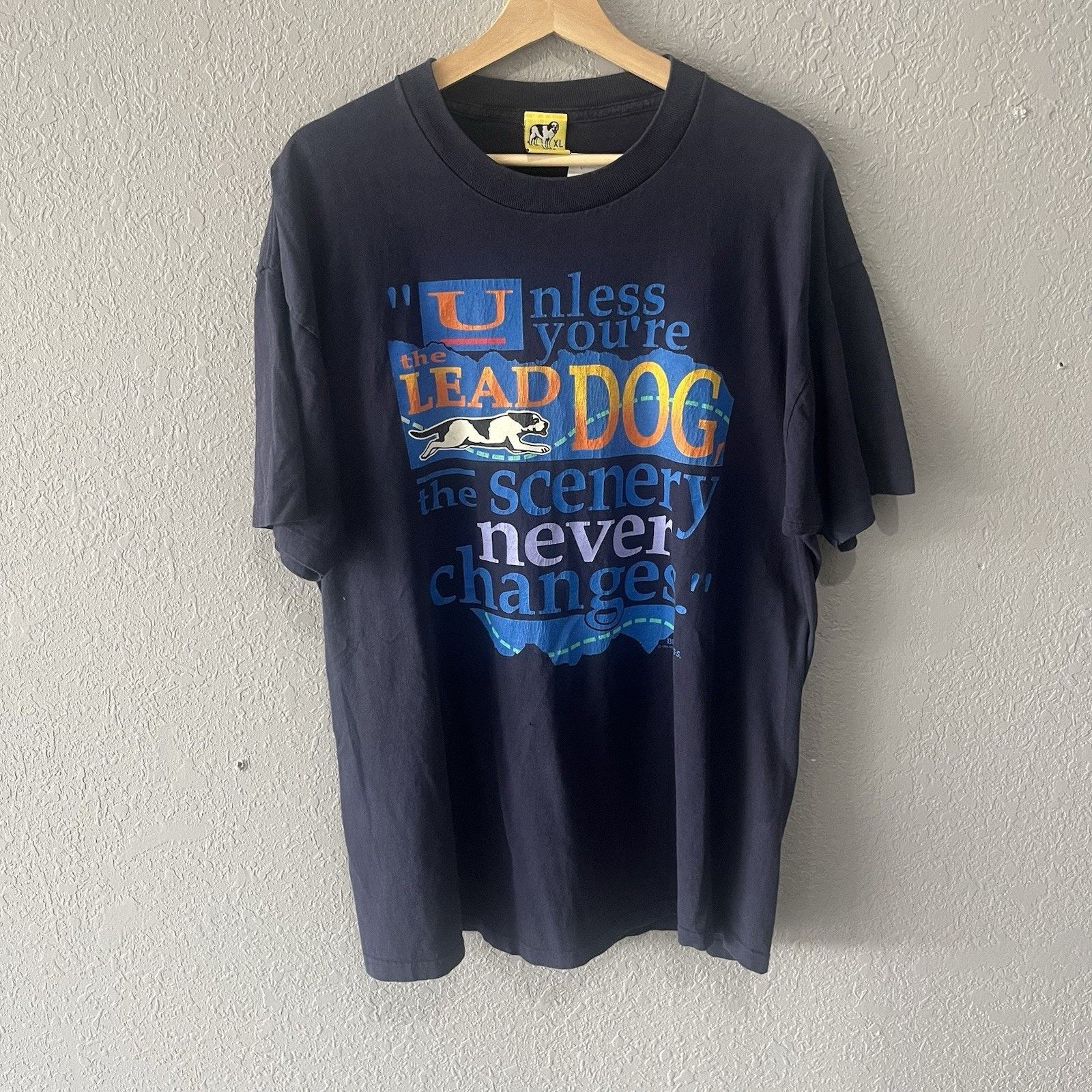 Big Dogs Vintage 1996 Blue Big Dogs Tshirt Men XL Single Stitch Short Size US XL / EU 56 / 4 - 1 Thumbnail