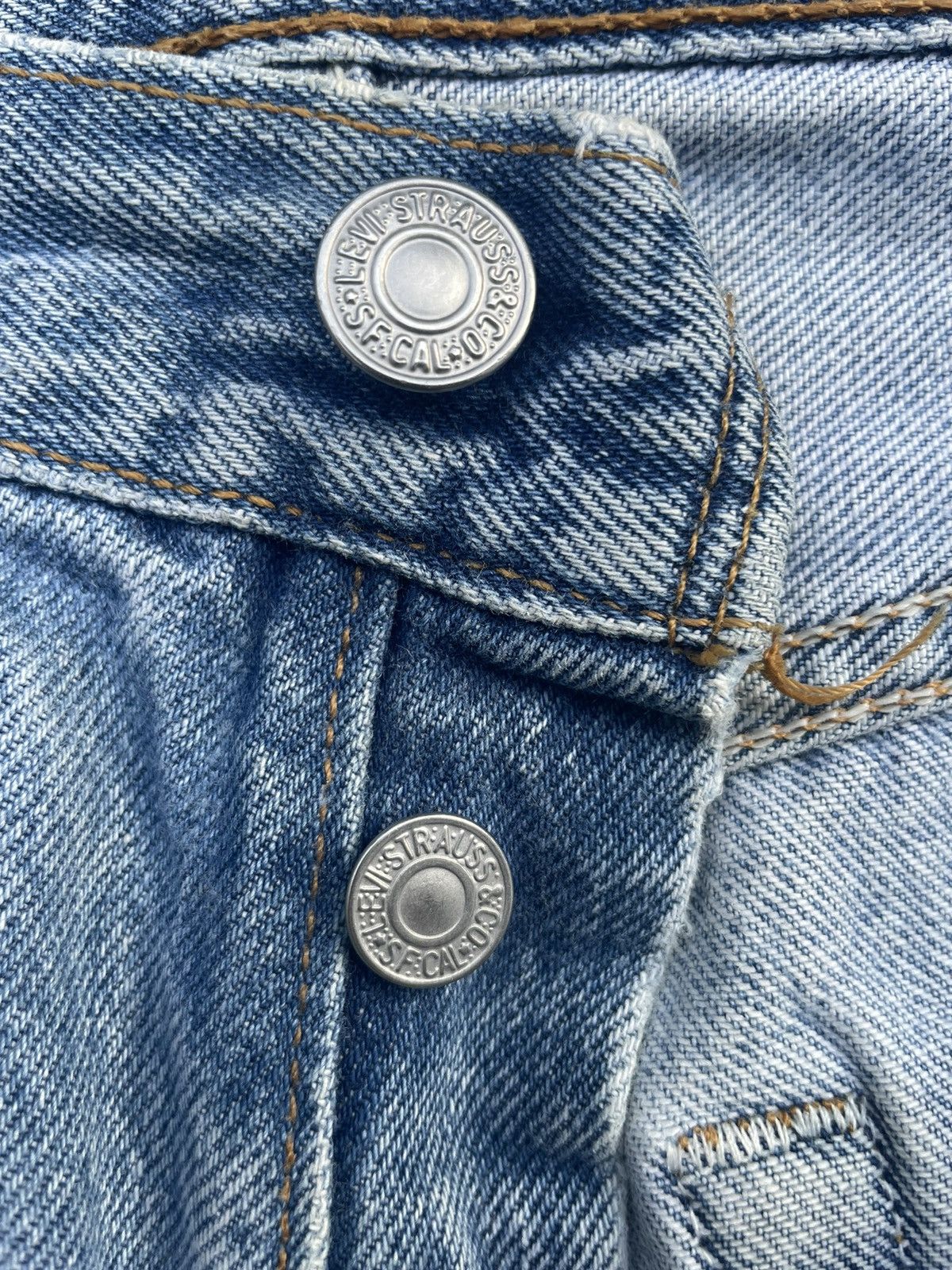 Levi's Vintage 1999 Levis 501 e Usa Painted Design Size US 30 / EU 46 - 24 Thumbnail