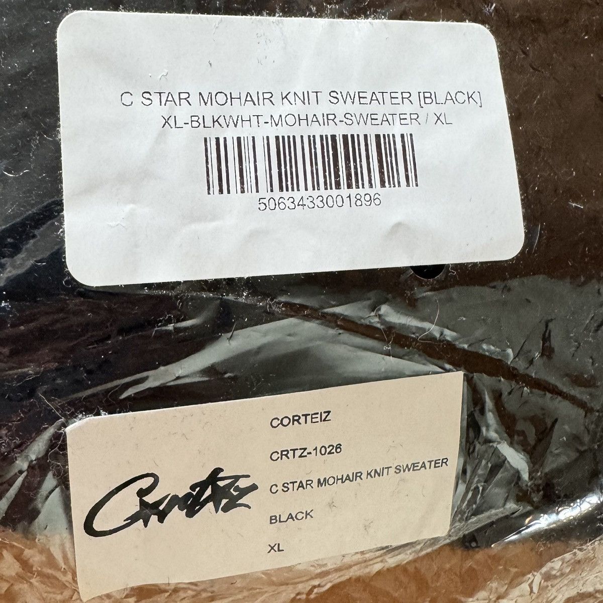 Corteiz Corteiz C Star Mohair Knit Sweater (Black) - XL Size US XL / EU 56 / 4 - 11 Thumbnail