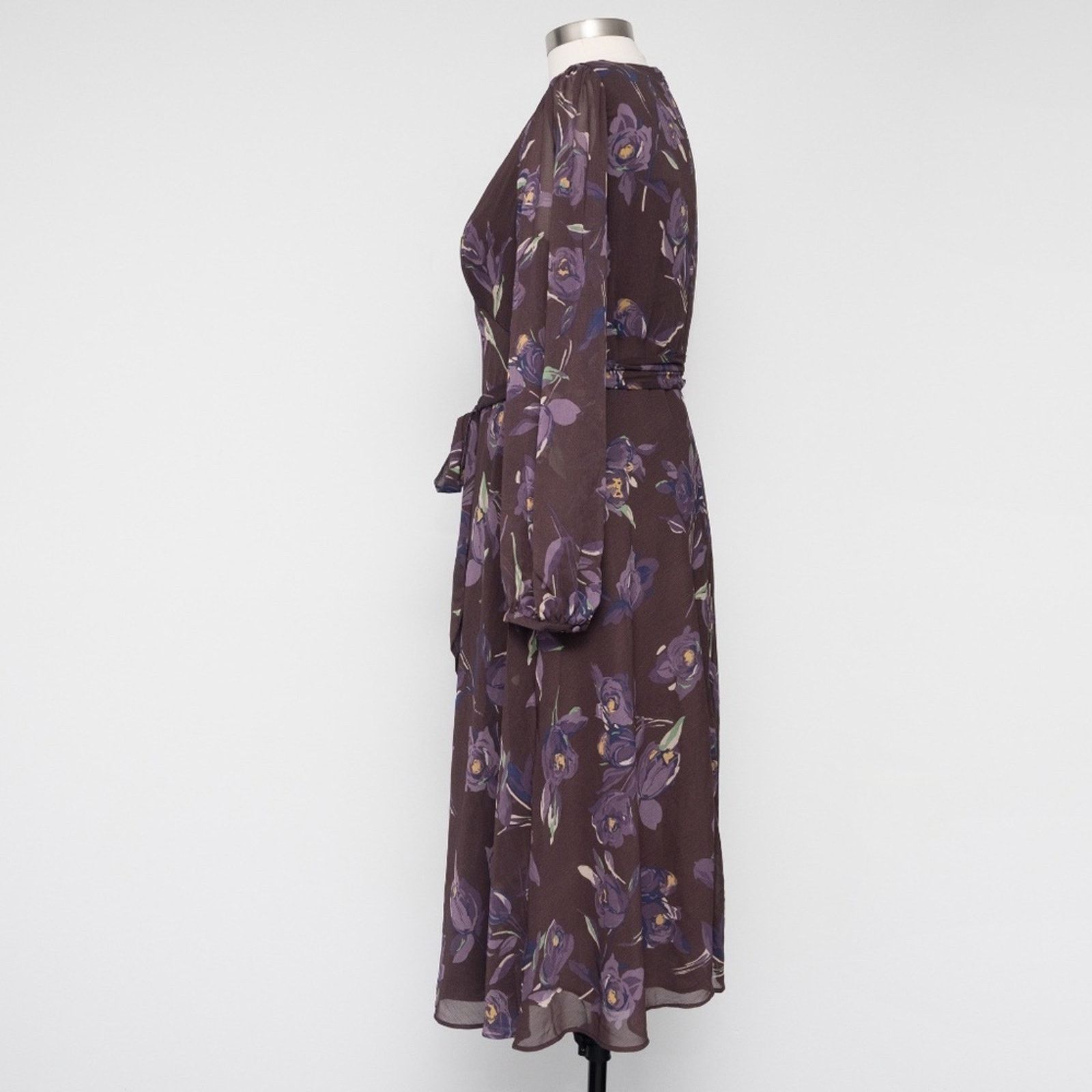 Lauren Ralph Lauren Lauen Ralph Lauren. Floral Belted Crinkle Georgette Dress Size XL / US 12-14 / IT 48-50 - 5 Thumbnail