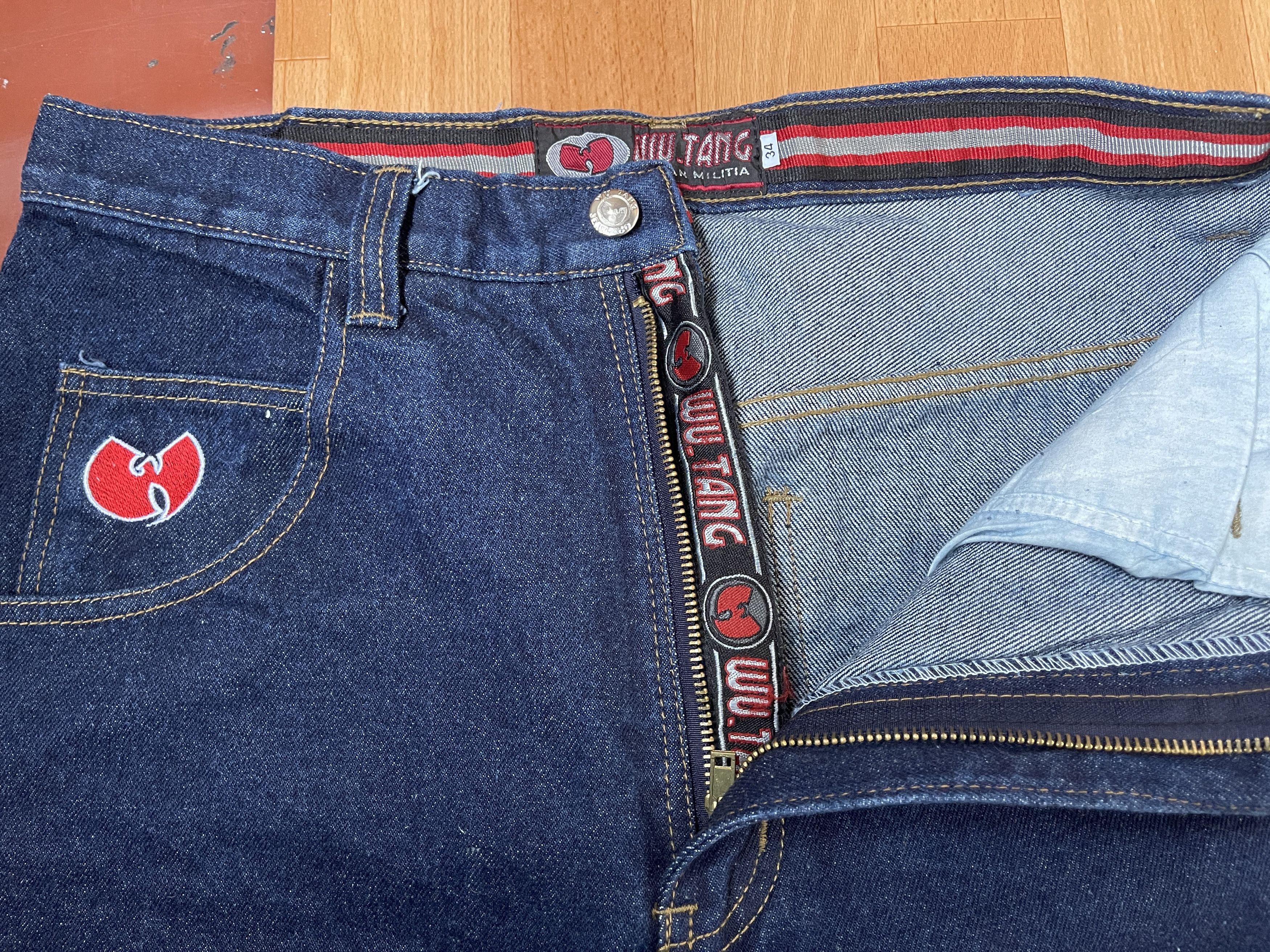 Wu-Tang Clan Wu Wear jeans, baggy vintage Wu-Tang Clan 90s hip hop Y2K 34 Size US 34 / EU 50 - 5 Thumbnail